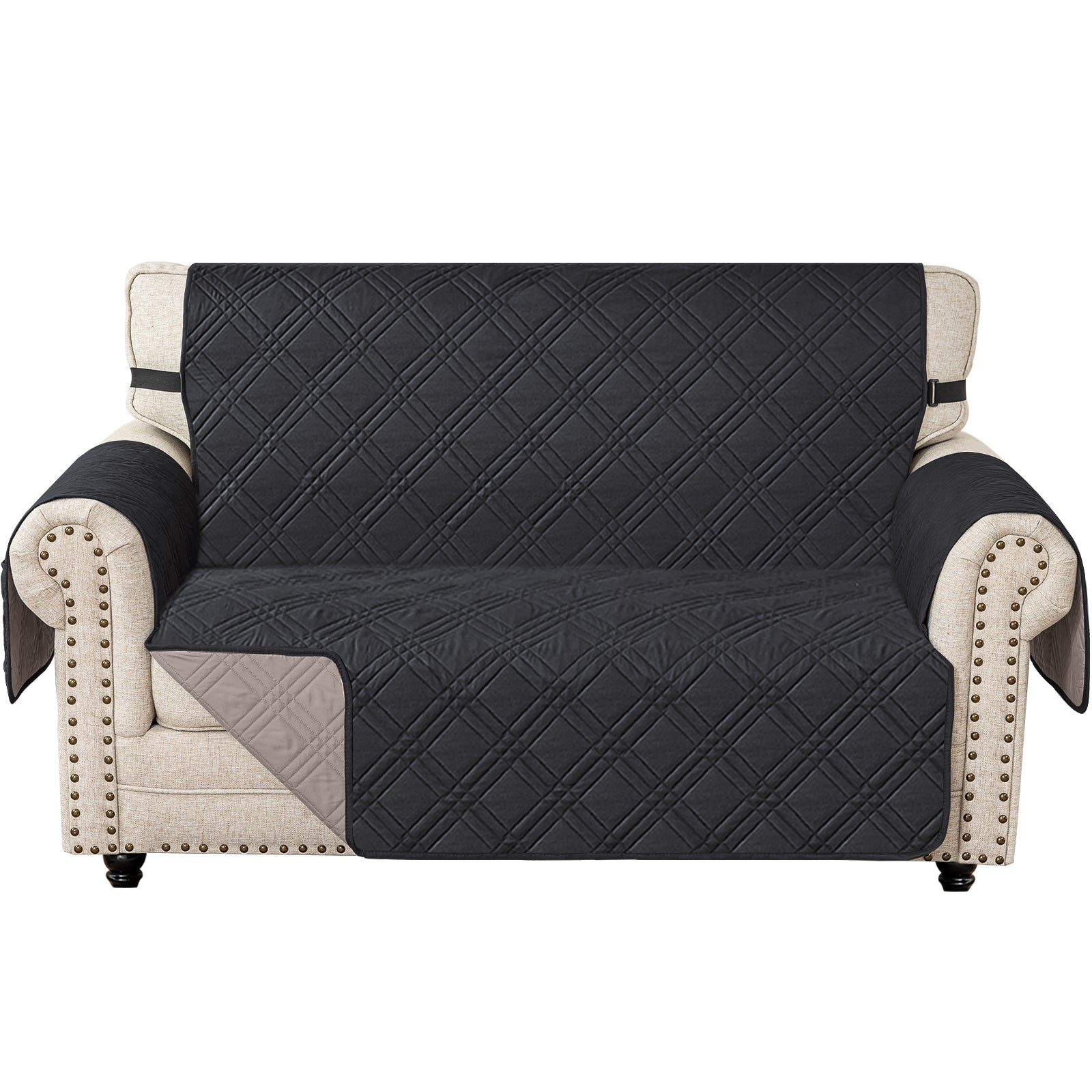 Ystyle Waterproof 2 Seater Sofa Cover with Armrests Anti-Slip-YSTYLE