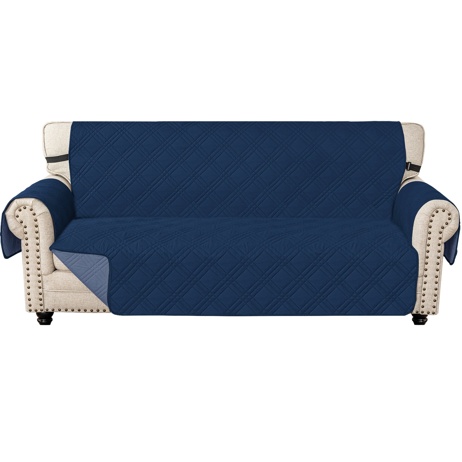 Ystyle Waterproof 3 Seater Sofa Cover with Armrests Side Pockets-YSTYLE