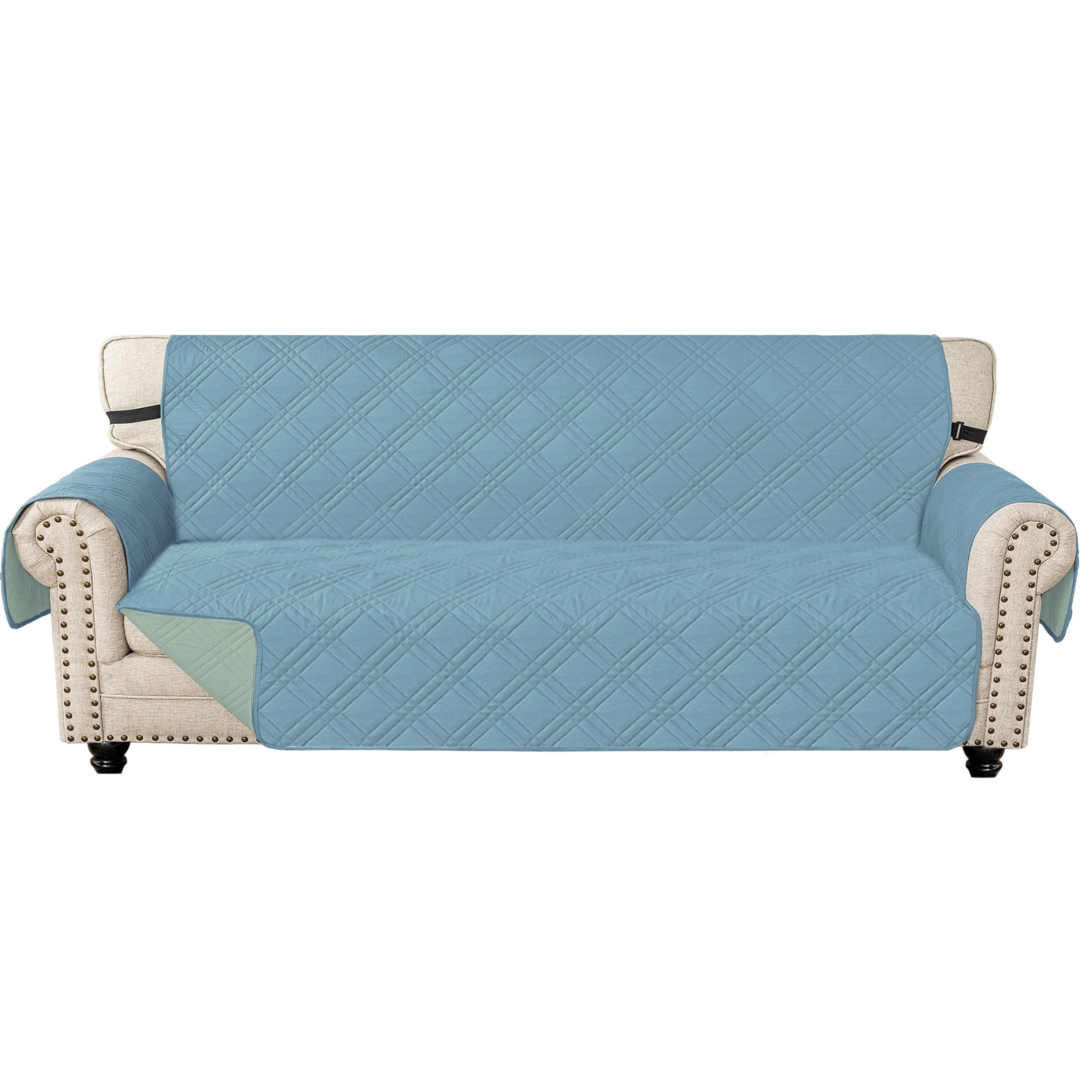 Ystyle Reversible 4 Seater Sofa Cover with Armrests Anti-Slip-YSTYLE