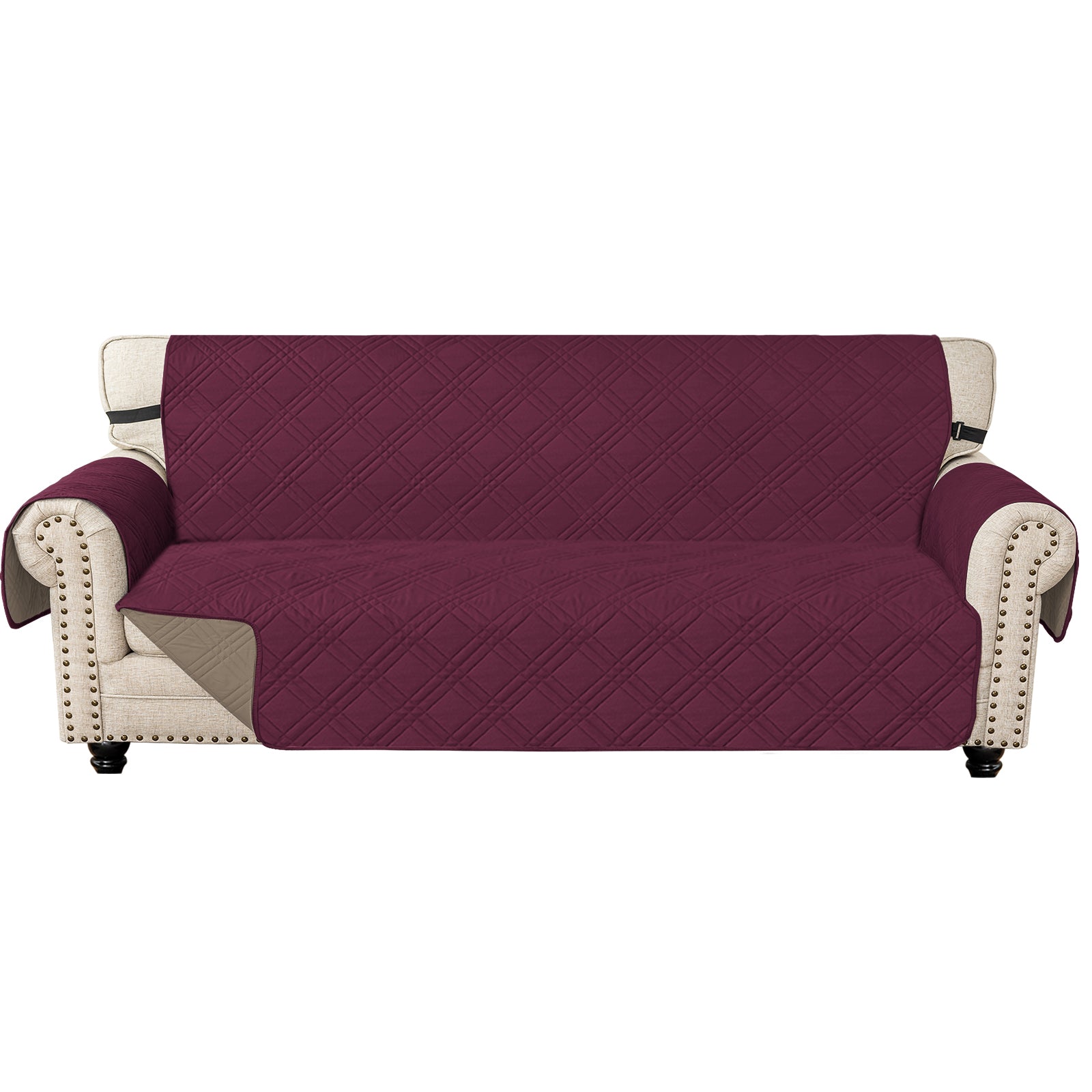 Ystyle Reversible 4 Seater Sofa Cover with Armrests Anti-Slip-YSTYLE