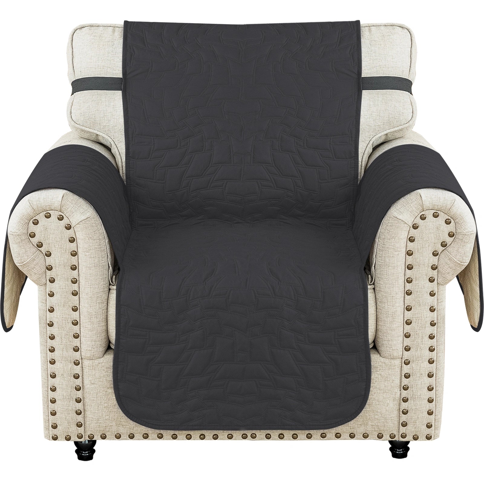 Cubierta de sofá de un solo asiento YSTYLE 1 - Impermeable, Antideslizante, Resistente a los Arañazos de Gato, Protección Acolchada - Forma Cuadrada