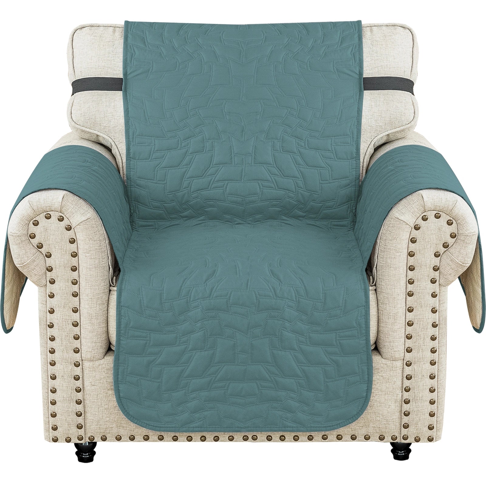 Cubierta de sofá de un solo asiento YSTYLE 1 - Impermeable, Antideslizante, Resistente a los Arañazos de Gato, Protección Acolchada - Forma Cuadrada