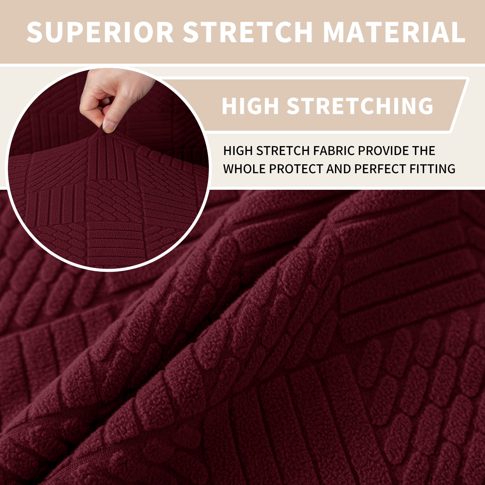 YSTYLE Universal 6 piezas fundas de silla, ajuste elástico, resistente a los arañazos, tela suave - cinco líneas. 