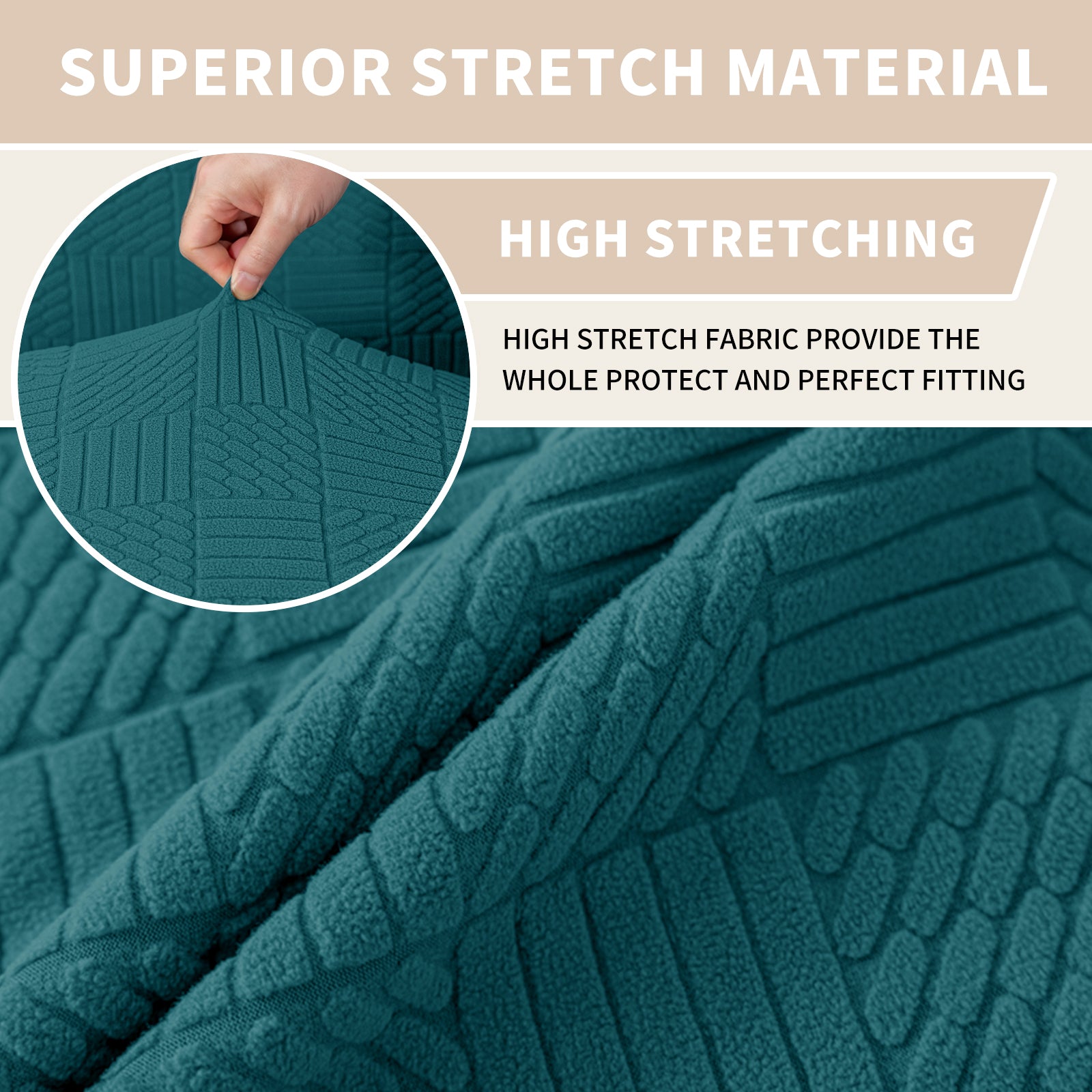 YSTYLE Universal 6 piezas fundas de silla, ajuste elástico, resistente a los arañazos, tela suave - cinco líneas. 