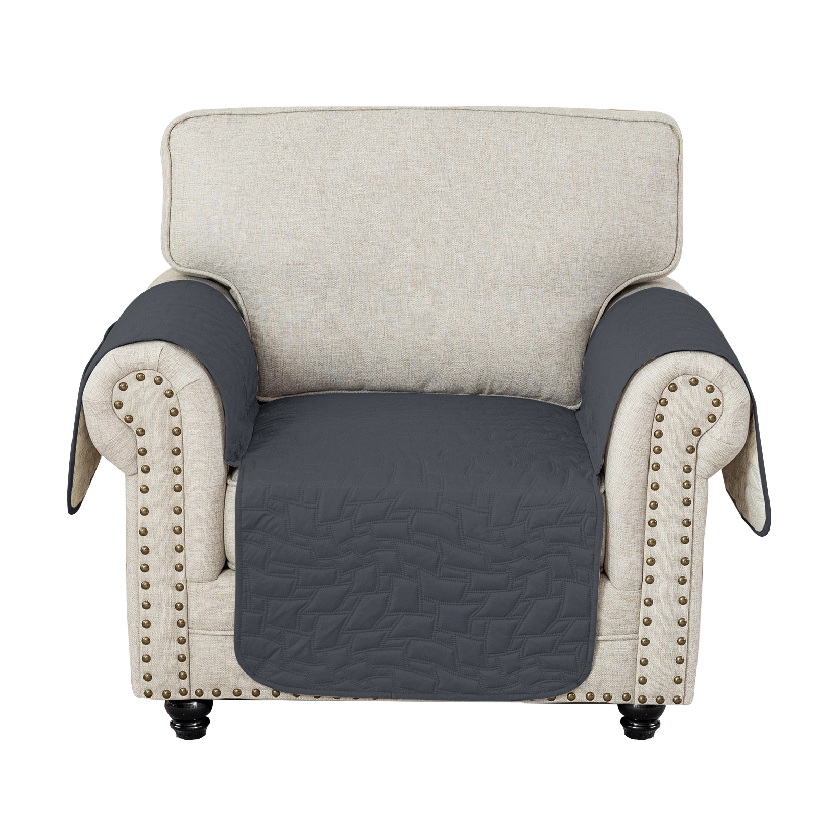 YSTYLE Cubierta de Sofá para 1 Asiento Universal – Antideslizante, Amigable con Mascotas, Protector de Sofá con Bolsillos Laterales 