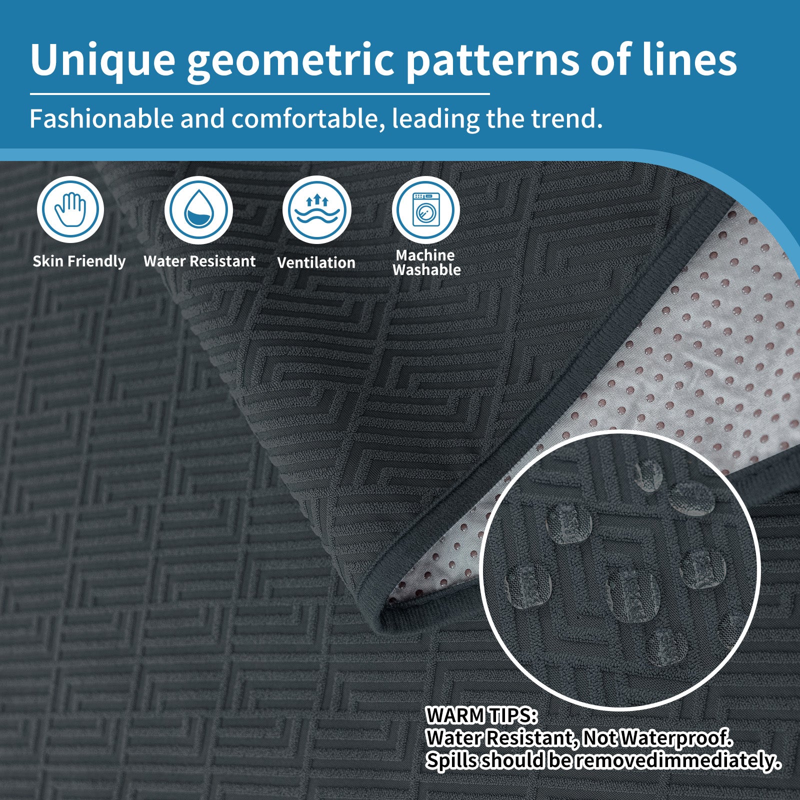 4 Seater Sofa Cover with Armrests in Anti-Scratch Non-Slip Green Fabric