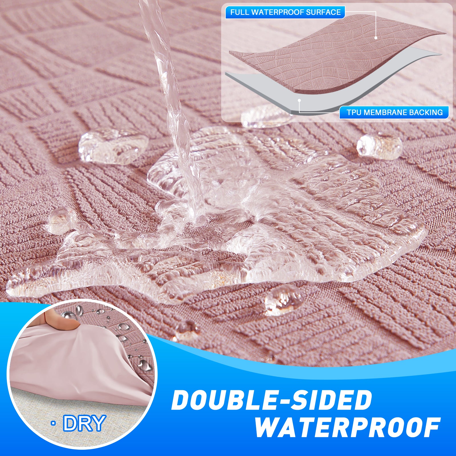 Ystyle Waterproof 1-Seater Sofa Cover with Armrests, Universal Elastic Sofa Protector, Washable Cat Scratch-Resistant Sofa Cover, Stain & Slip-Resistant Sofa Slipcover