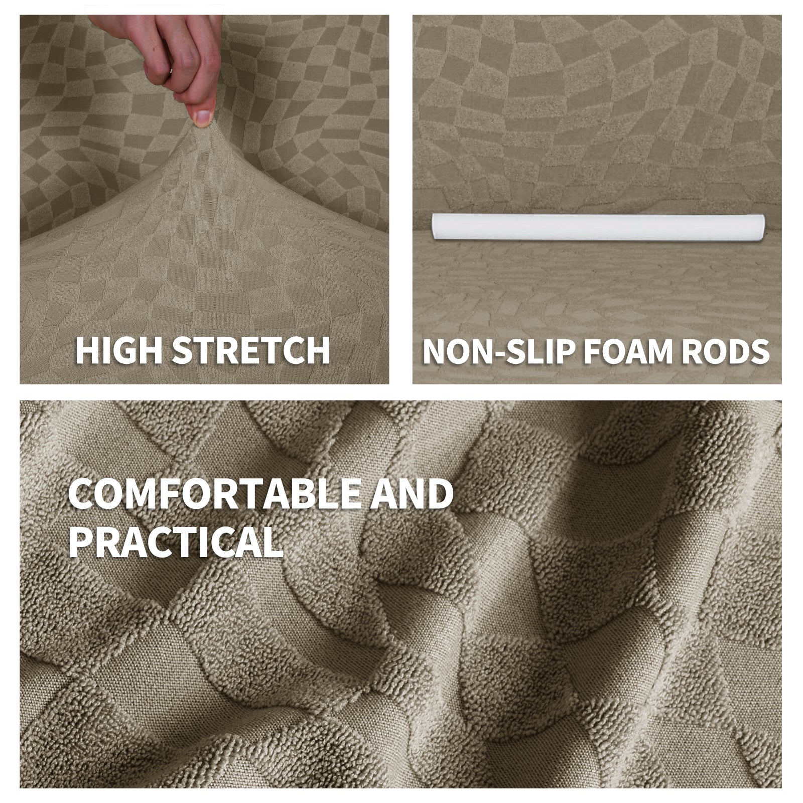 YSTYLE 2 pezzi copertura elastica per divano angolare, 2+2 posti a forma di L