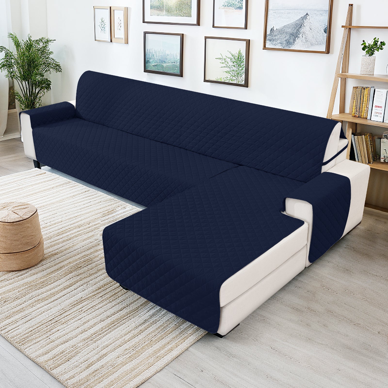 Ystyle Waterproof 3 Seater Corner Sofa Cover Reversible Anti Slip