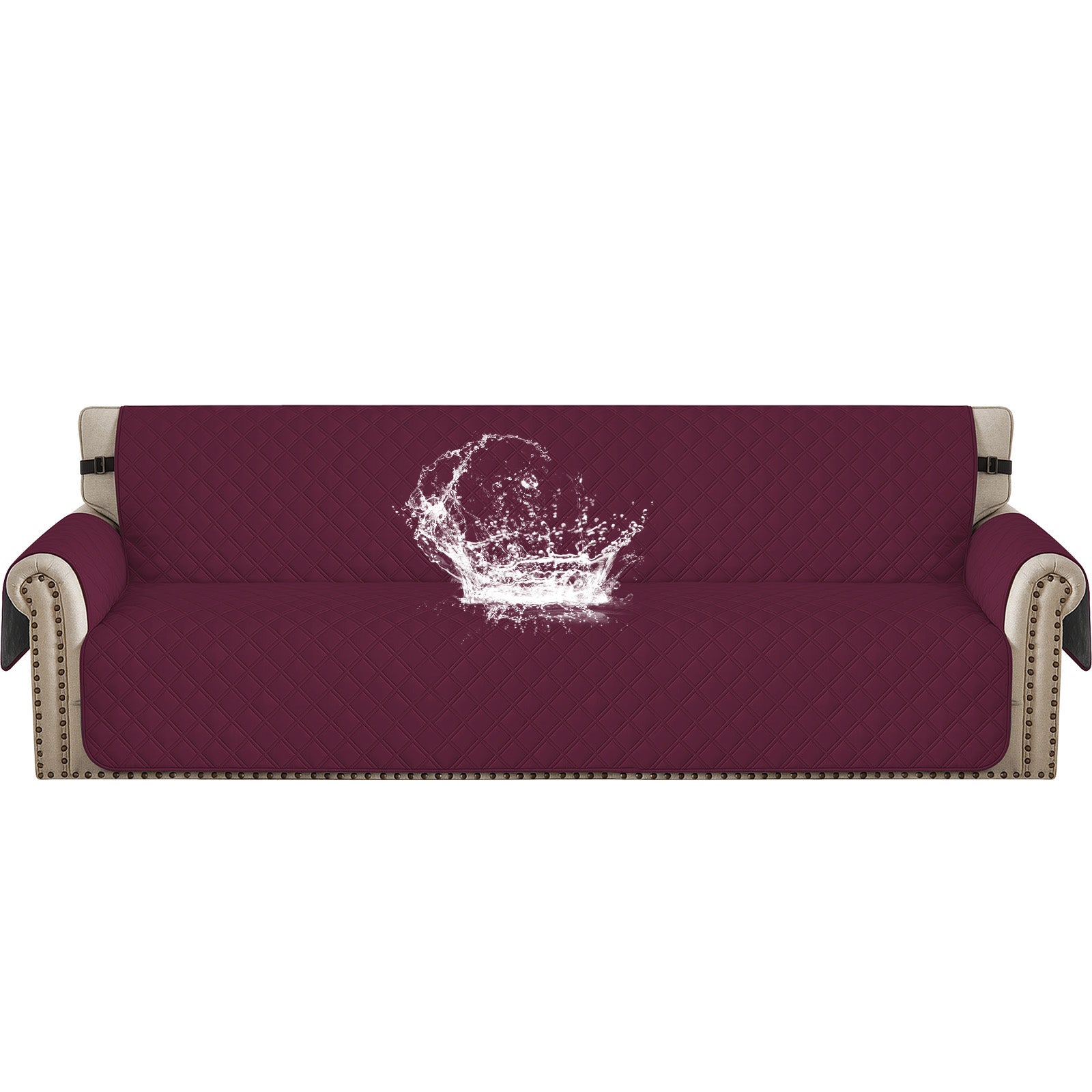 Ystyle 100% Waterproof 4 Seater Sofa Cover with Side Pockets