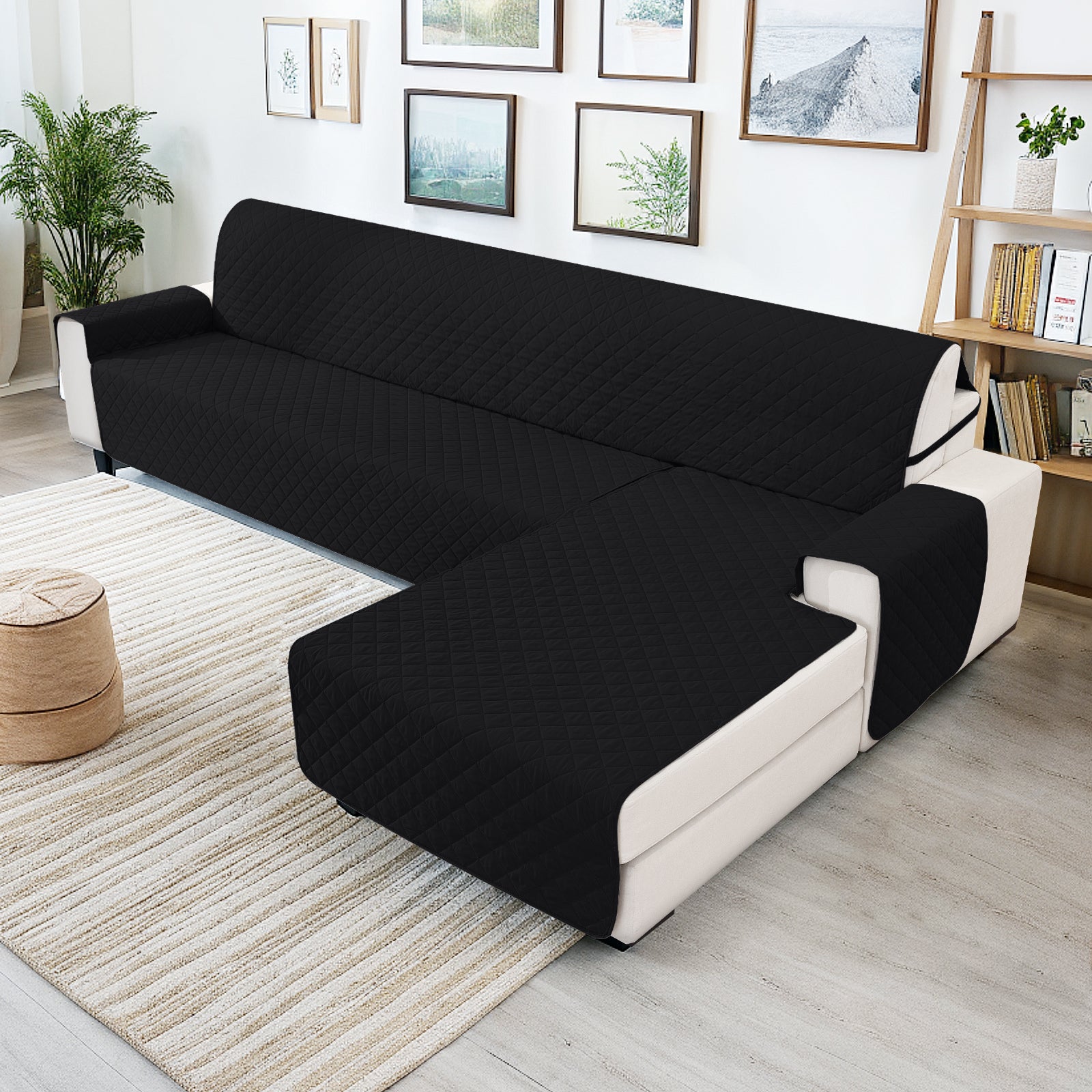 Ystyle Waterproof 3 Seater Corner Sofa Cover Reversible Anti Slip