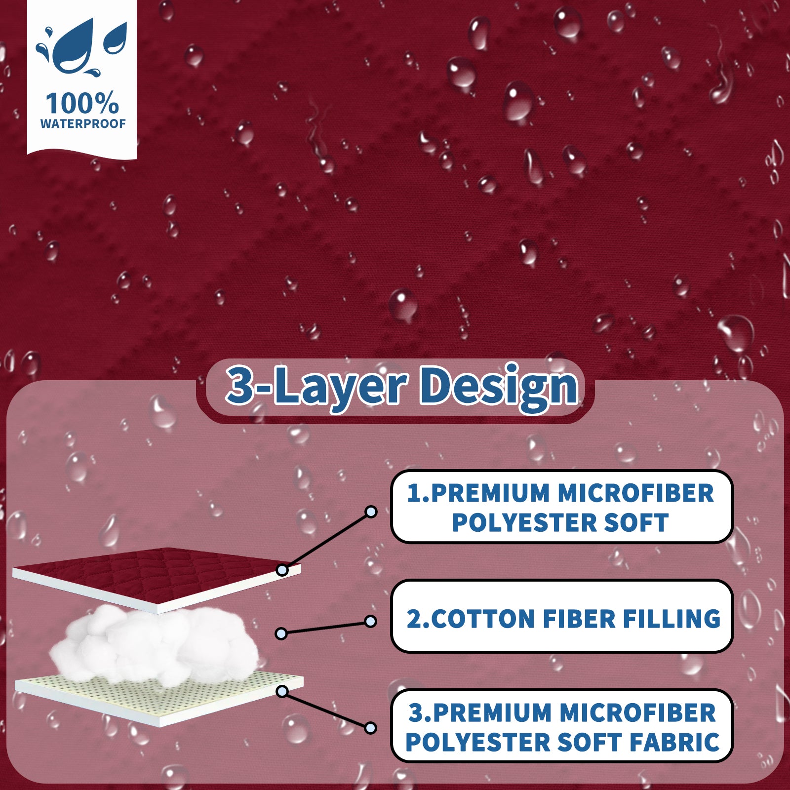 Copertura per divano a forma di L impermeabile YSTYLE per 3 posti, reversibile