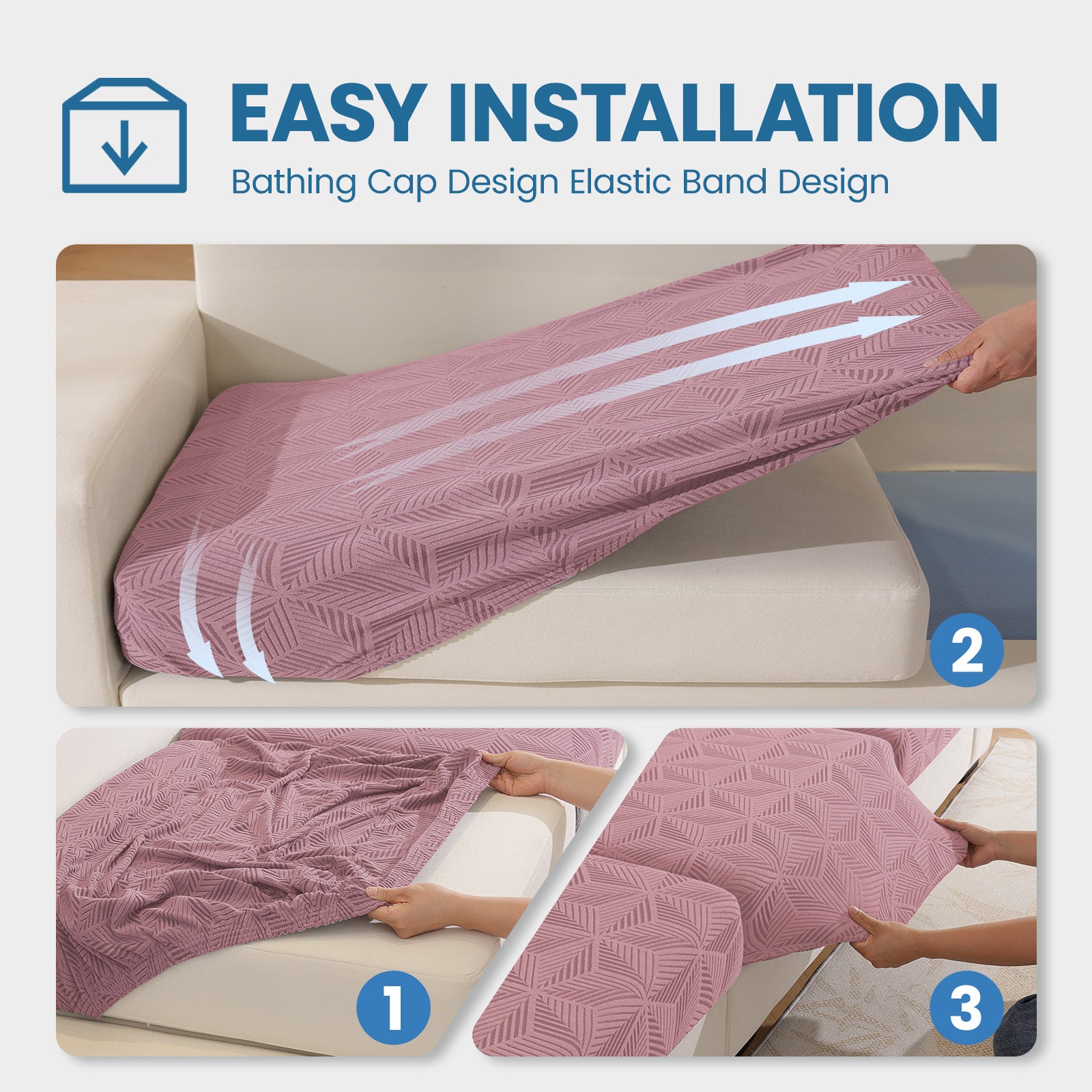 Ystyle 1 Piece Elastic Sofa Cushion Covers, Separate Sofa Seat Cushion Slipcovers, Universal Stretch Sofa Seat Protectors