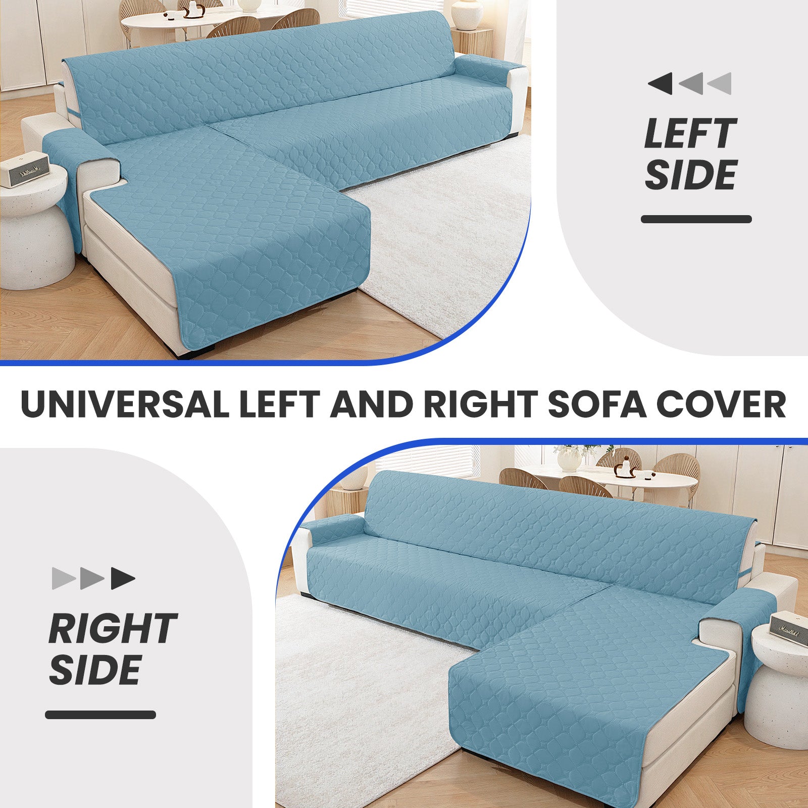 YSTYLE imperméable Reversible Corner canapé couverture L Shape 225CM