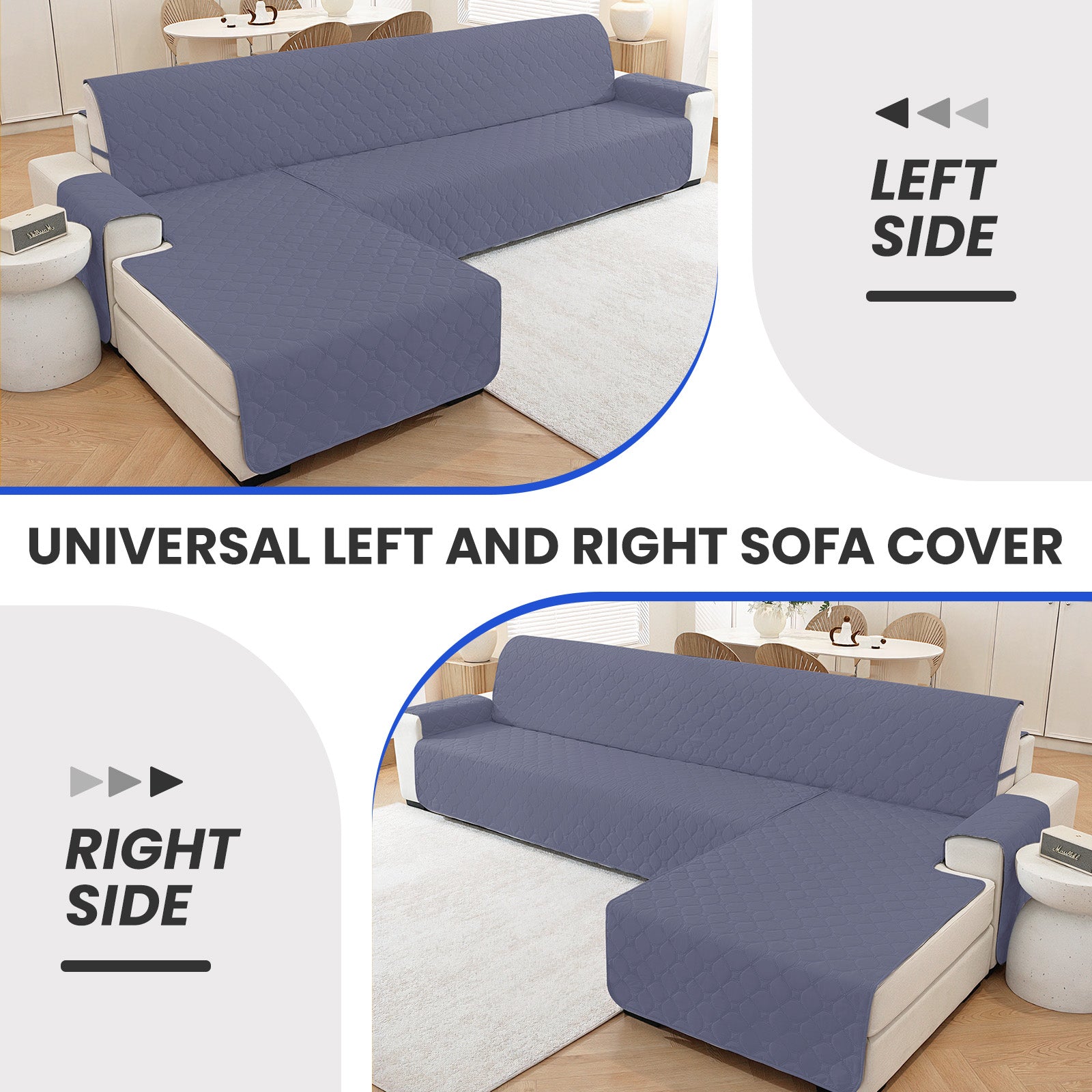 YSTYLE imperméable Reversible Corner canapé couverture L Shape 225CM
