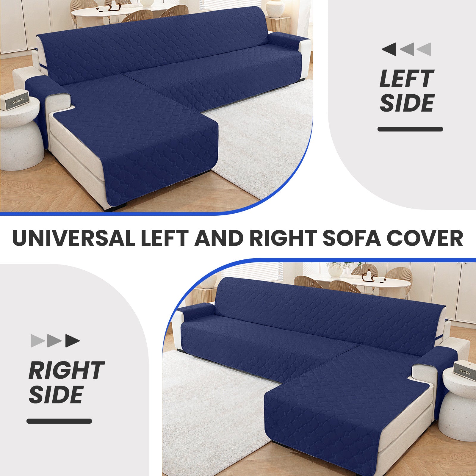YSTYLE imperméable Reversible Corner canapé couverture L Shape 225CM