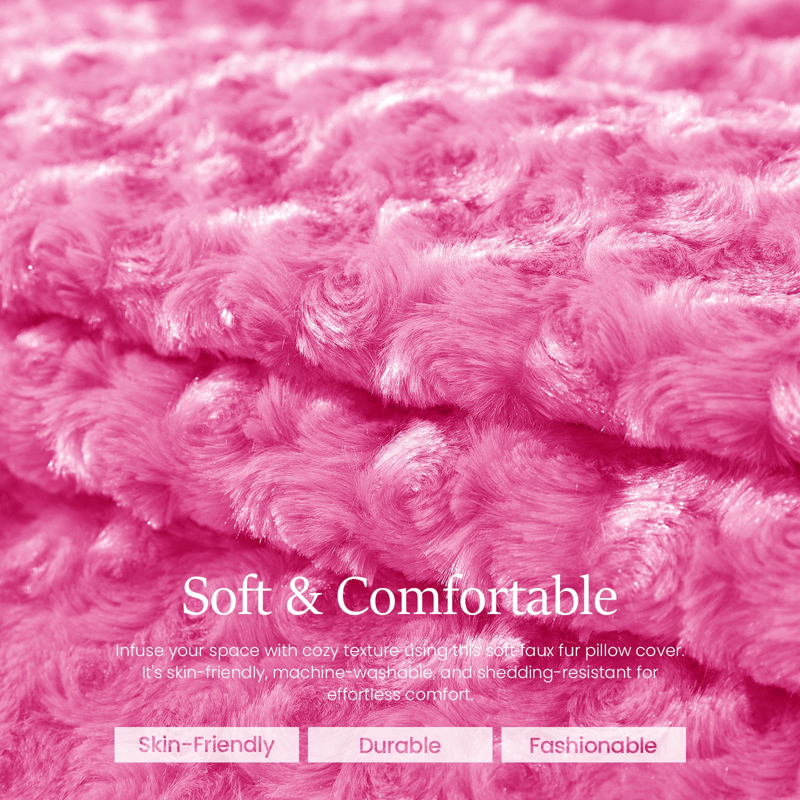 Ystyle Sofa Cushion Covers 50 x 50 cm Set of 2, Soft Plush Sofa Cushion Covers, Modern Elegant Decorative Sofa Cushion Covers, Durable for Living Room Bedroom