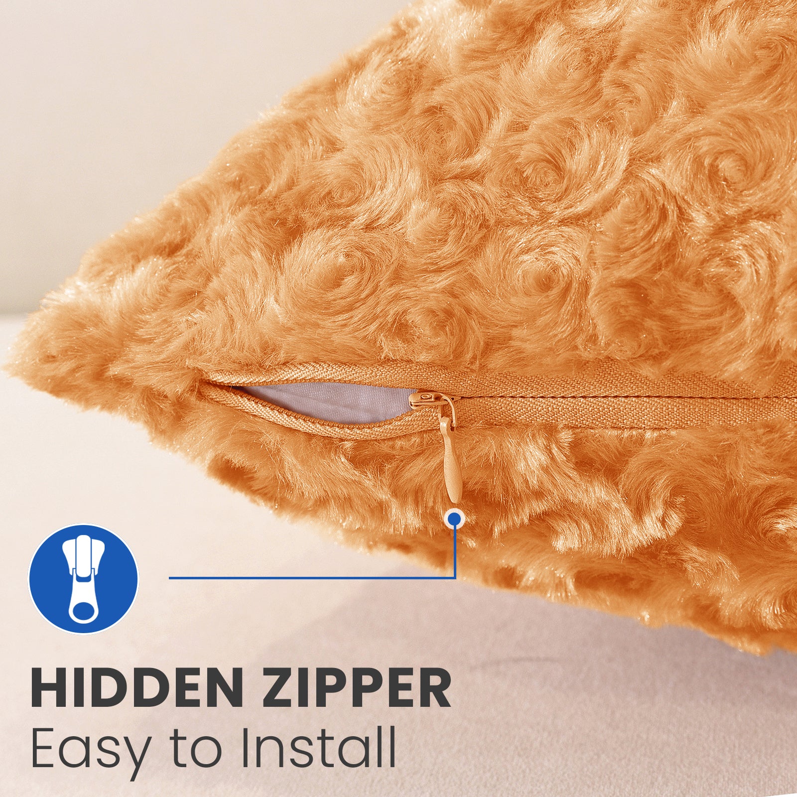 Ystyle Sofa Cushion Covers 50 x 50 cm Set of 2, Soft Plush Sofa Cushion Covers, Modern Elegant Decorative Sofa Cushion Covers, Durable for Living Room Bedroom