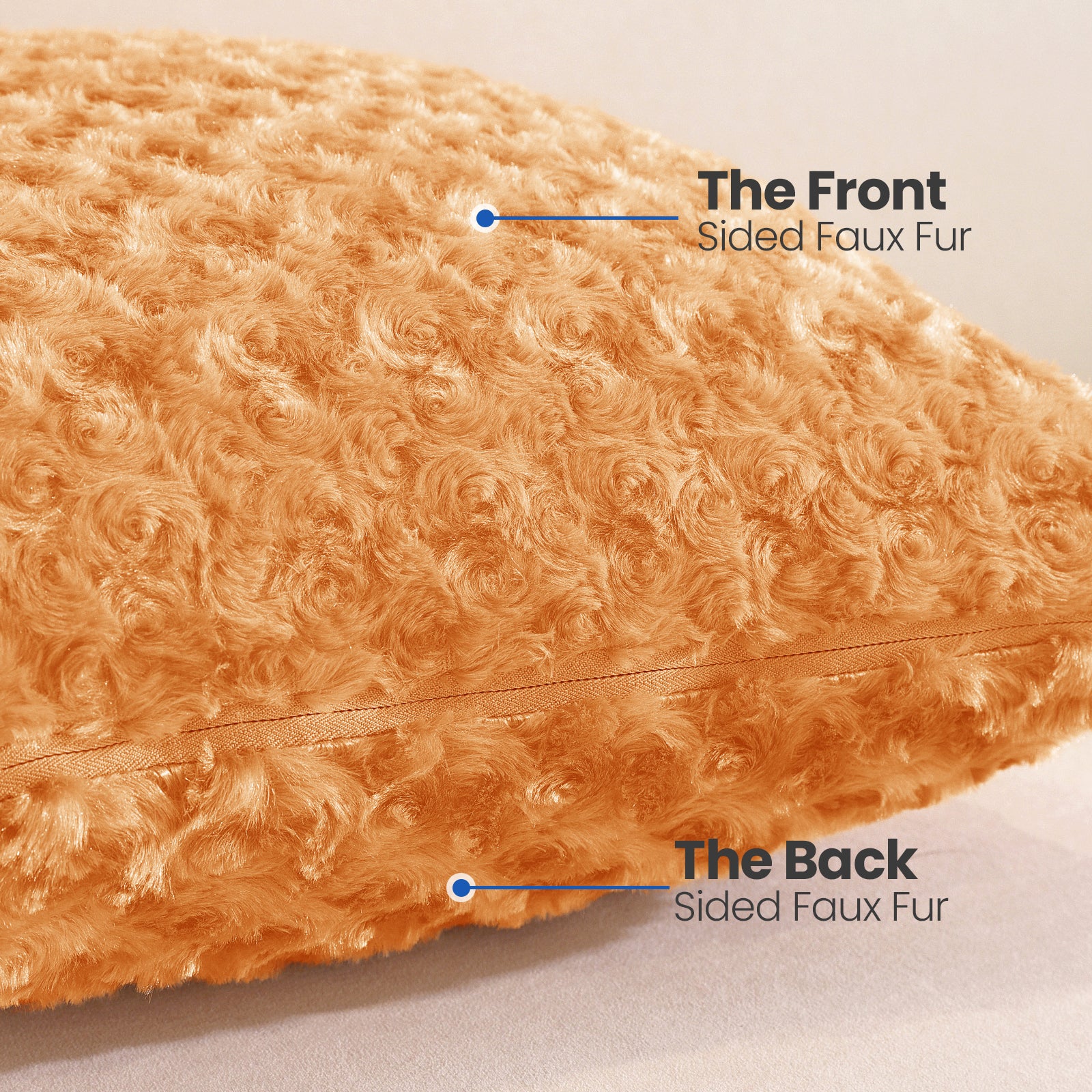 Ystyle Sofa Cushion Covers 50 x 50 cm Set of 2, Soft Plush Sofa Cushion Covers, Modern Elegant Decorative Sofa Cushion Covers, Durable for Living Room Bedroom