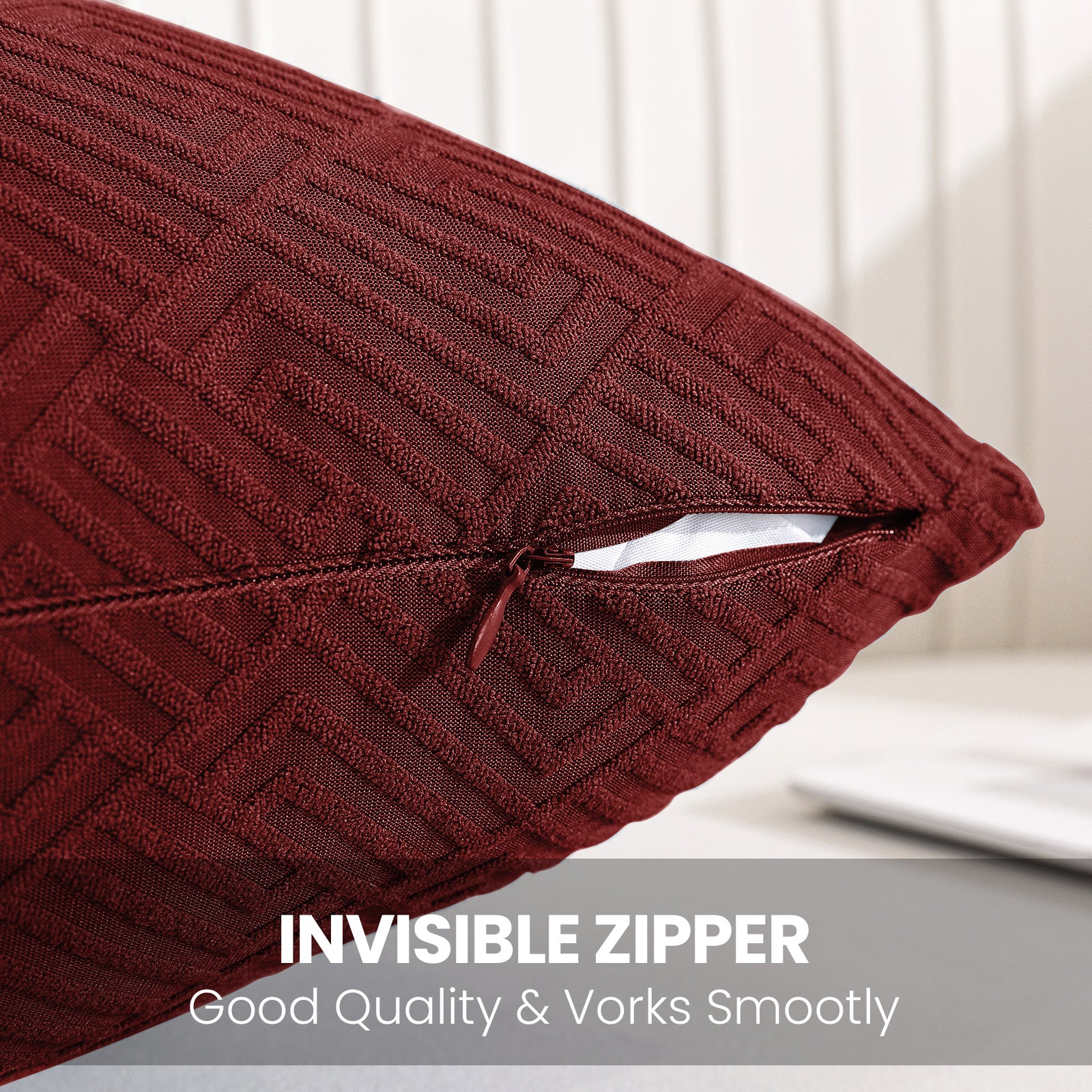 Ystyle Pack of 2 Cushion Covers for Sofa, 50 x 50 cm, Minimalist Colourful Pillowcases, Invisible Zipper, Decorative Pillowcases, Sofa Living Room, Bedroom