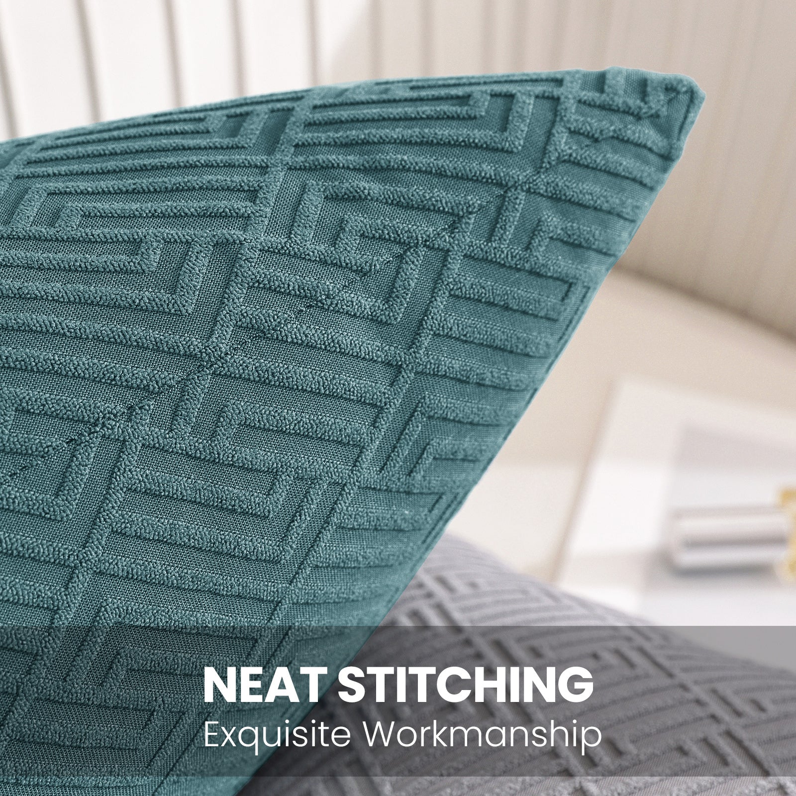 Ystyle Pack of 2 Cushion Covers for Sofa, 50 x 50 cm, Minimalist Colourful Pillowcases, Invisible Zipper, Decorative Pillowcases, Sofa Living Room, Bedroom