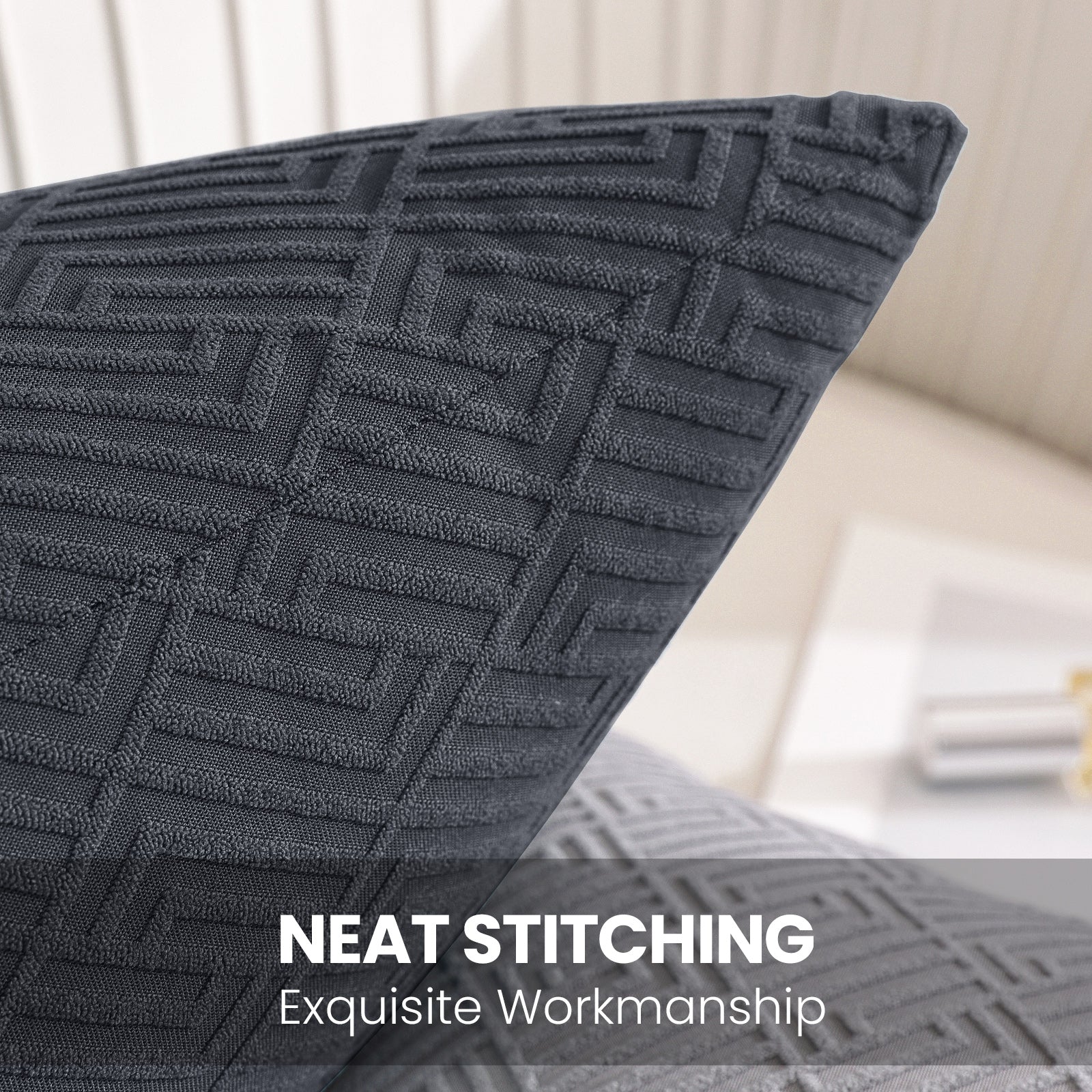 Ystyle Pack of 2 Cushion Covers for Sofa, 50 x 50 cm, Minimalist Colourful Pillowcases, Invisible Zipper, Decorative Pillowcases, Sofa Living Room, Bedroom