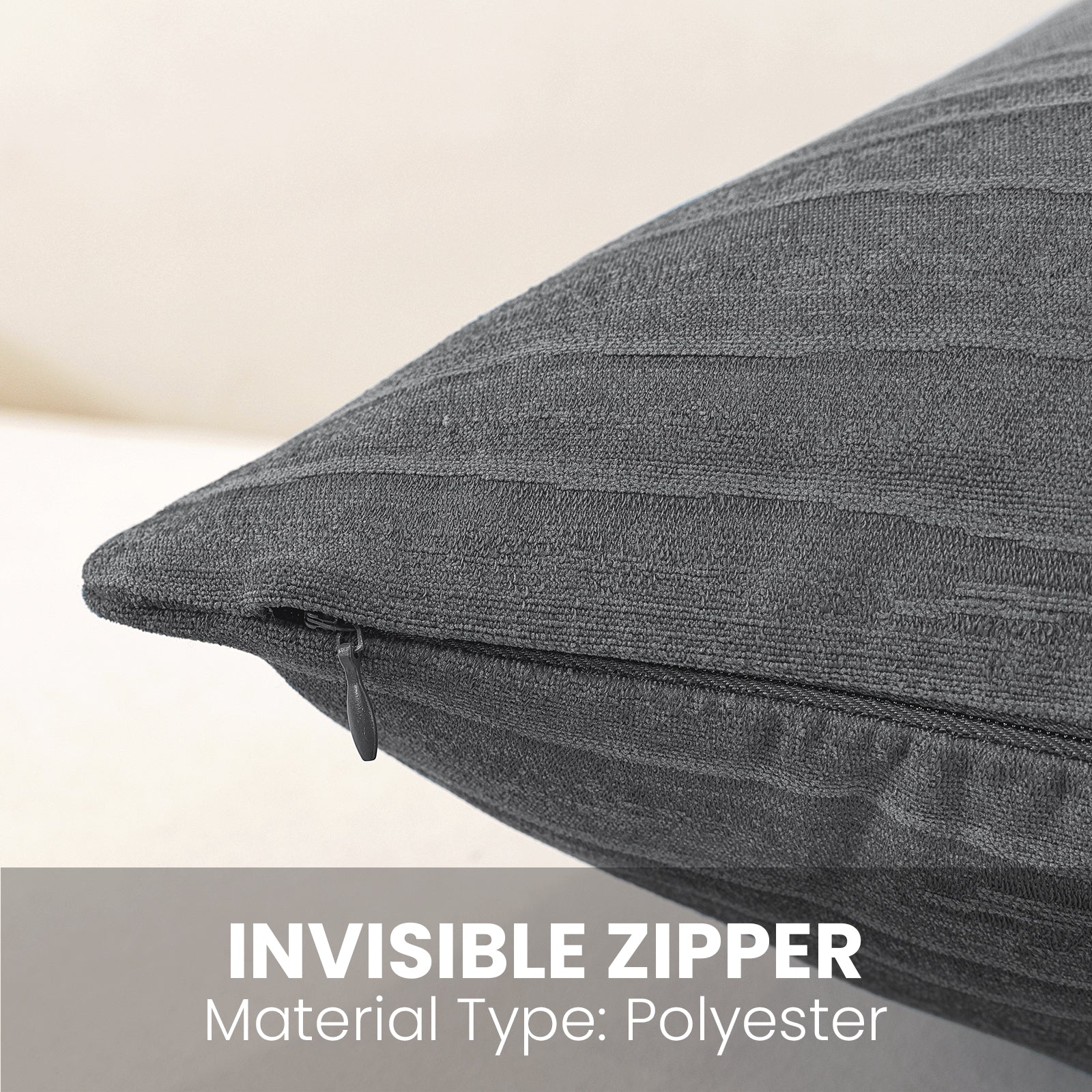 Ystyle 2 Pieces Cushion Covers Sofa 60 x 60 cm, Minimalist Colourful Cushion Cover, Invisible Zipper, Decorative Pillowcases, Sofa Living Room, Bedroom