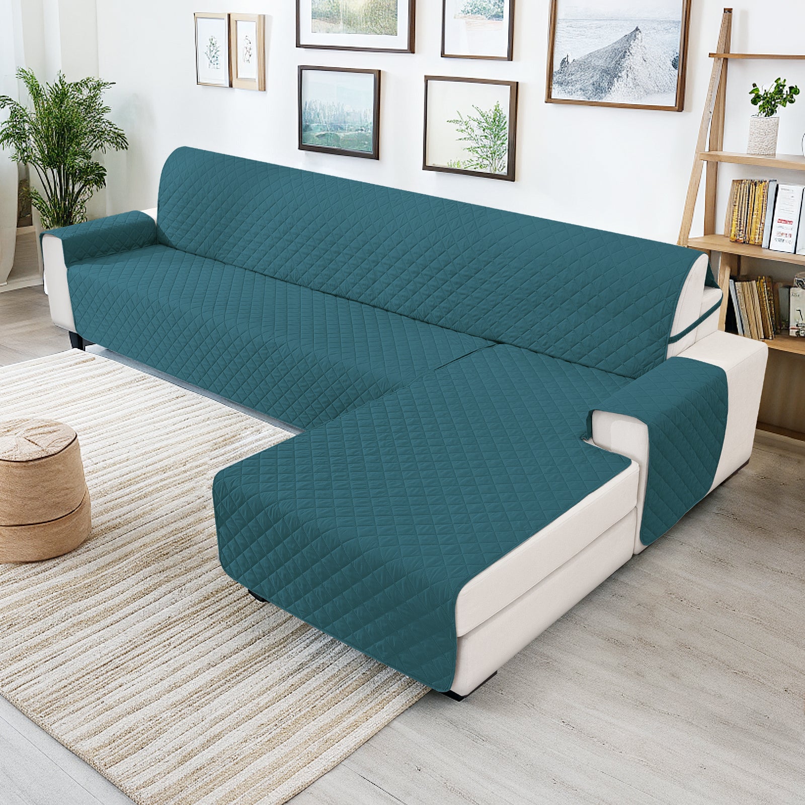 Ystyle Waterproof 3 Seater Corner Sofa Cover Reversible Anti Slip