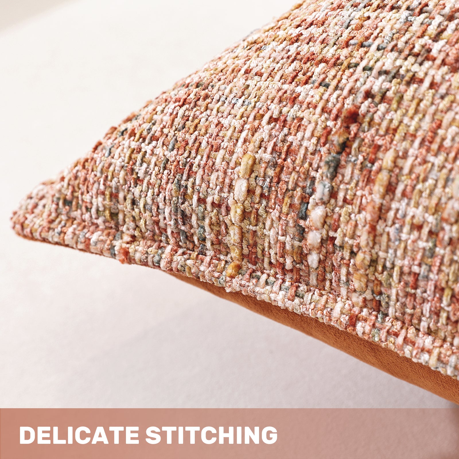 Ystyle Chenille Sofa Cushion Covers 60 x 60 cm, 2 Pieces, Soft Durable Cushion Cover, Sofa Cushion Cover with Corazón Shape, Elegant Decorative Pillowcase Living Room