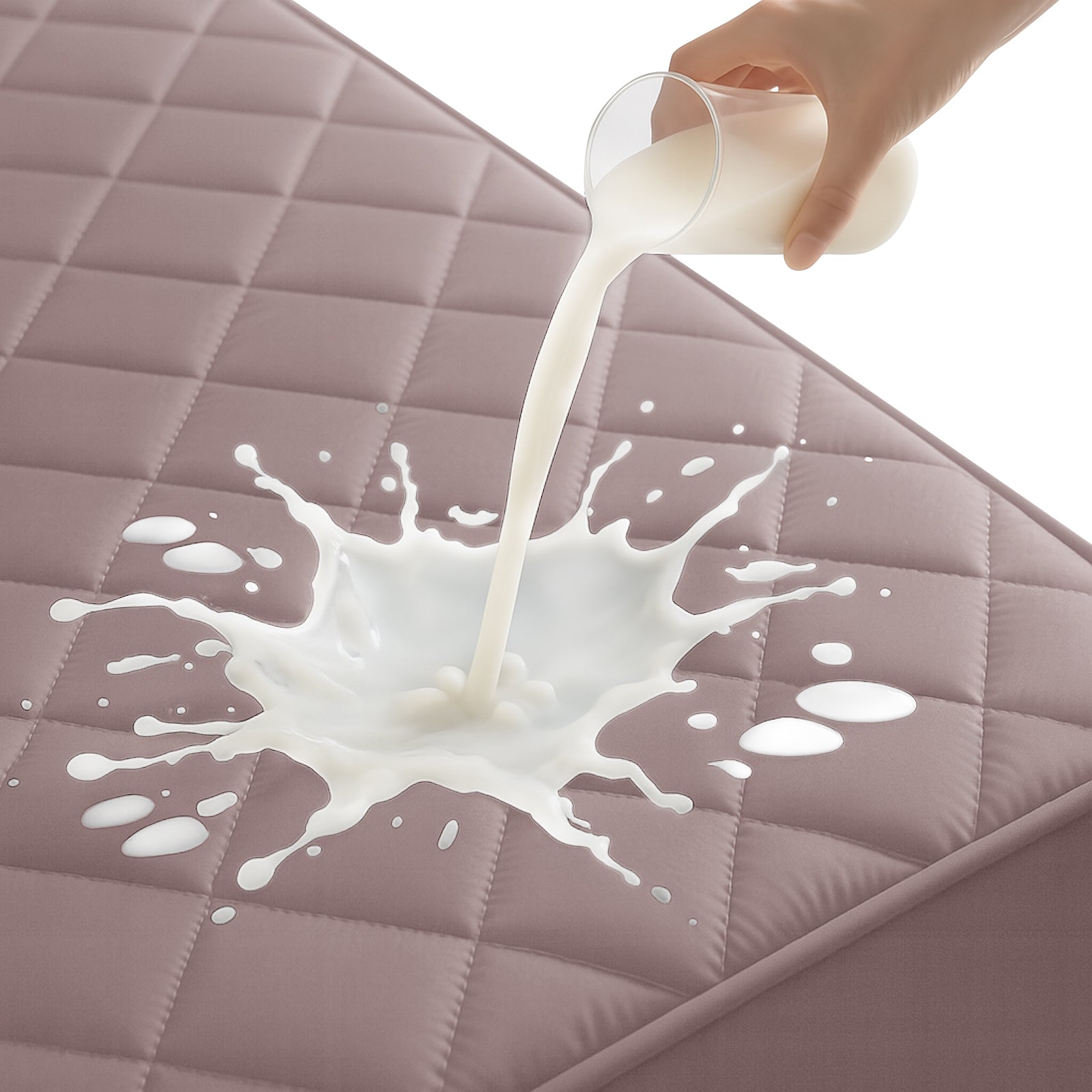 Waterproof Quilted Mattress Protector with Deep Pocket and Elastic Fit