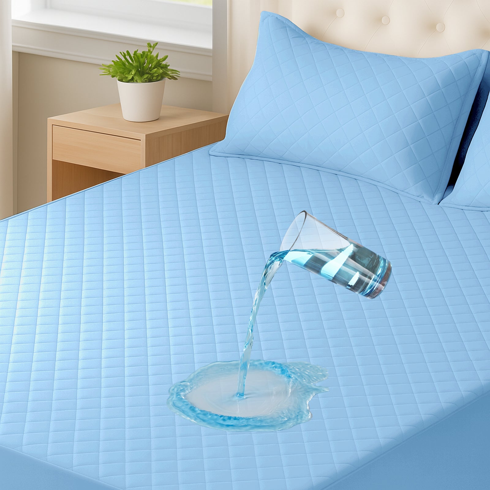 Waterproof Mattress Protector 90x190cm with Deep Pocket
