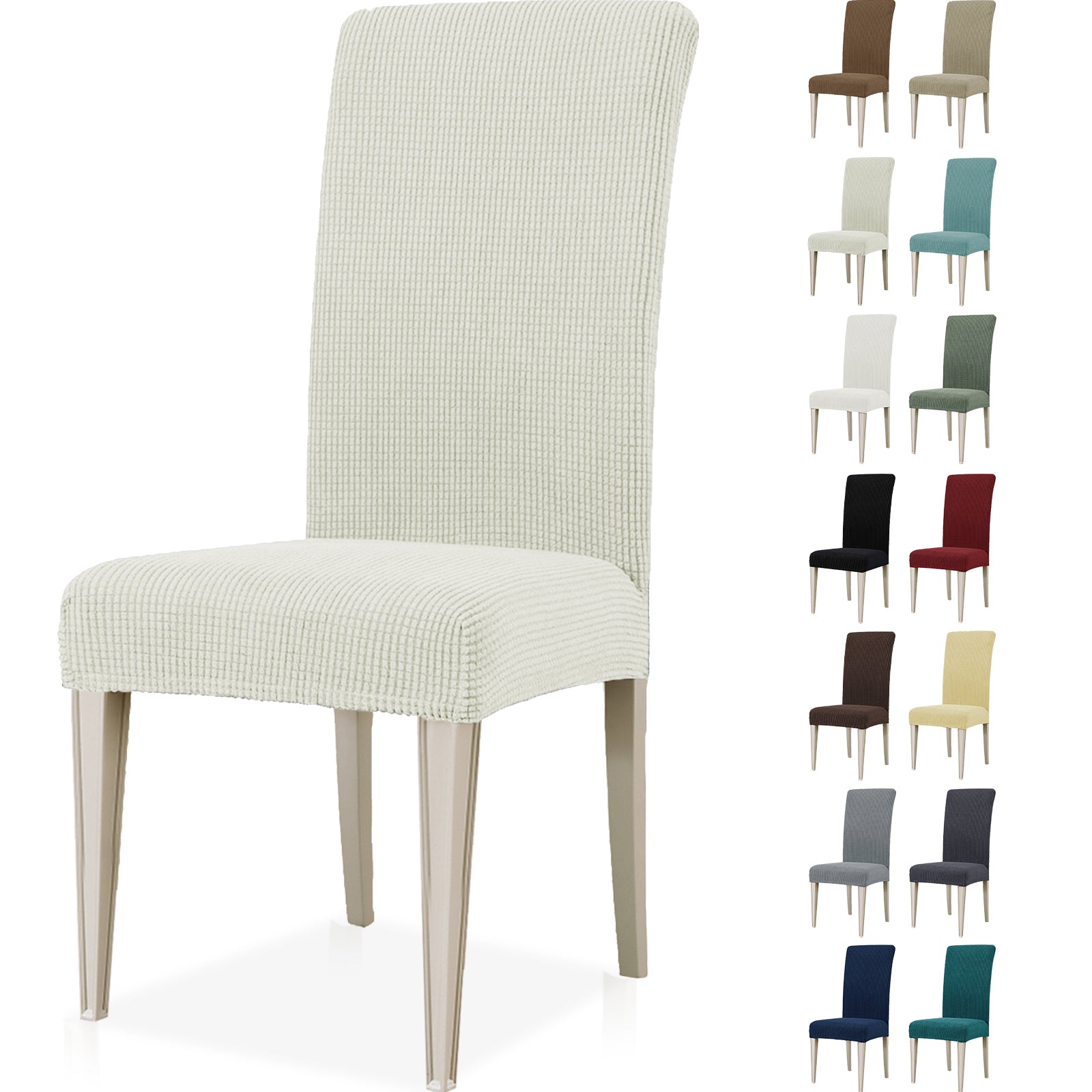 YSTYLE 6 Pieces Stretch Dining Chair Covers Jacquard Pattern