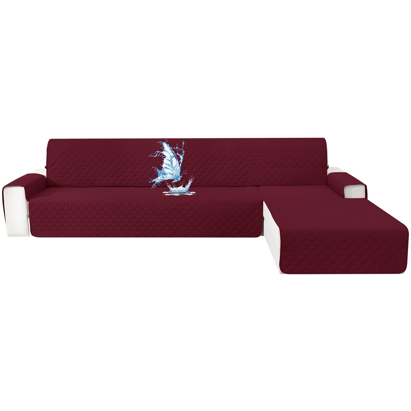 Ystyle Waterproof 3 Seater Corner Sofa Cover Reversible Anti Slip