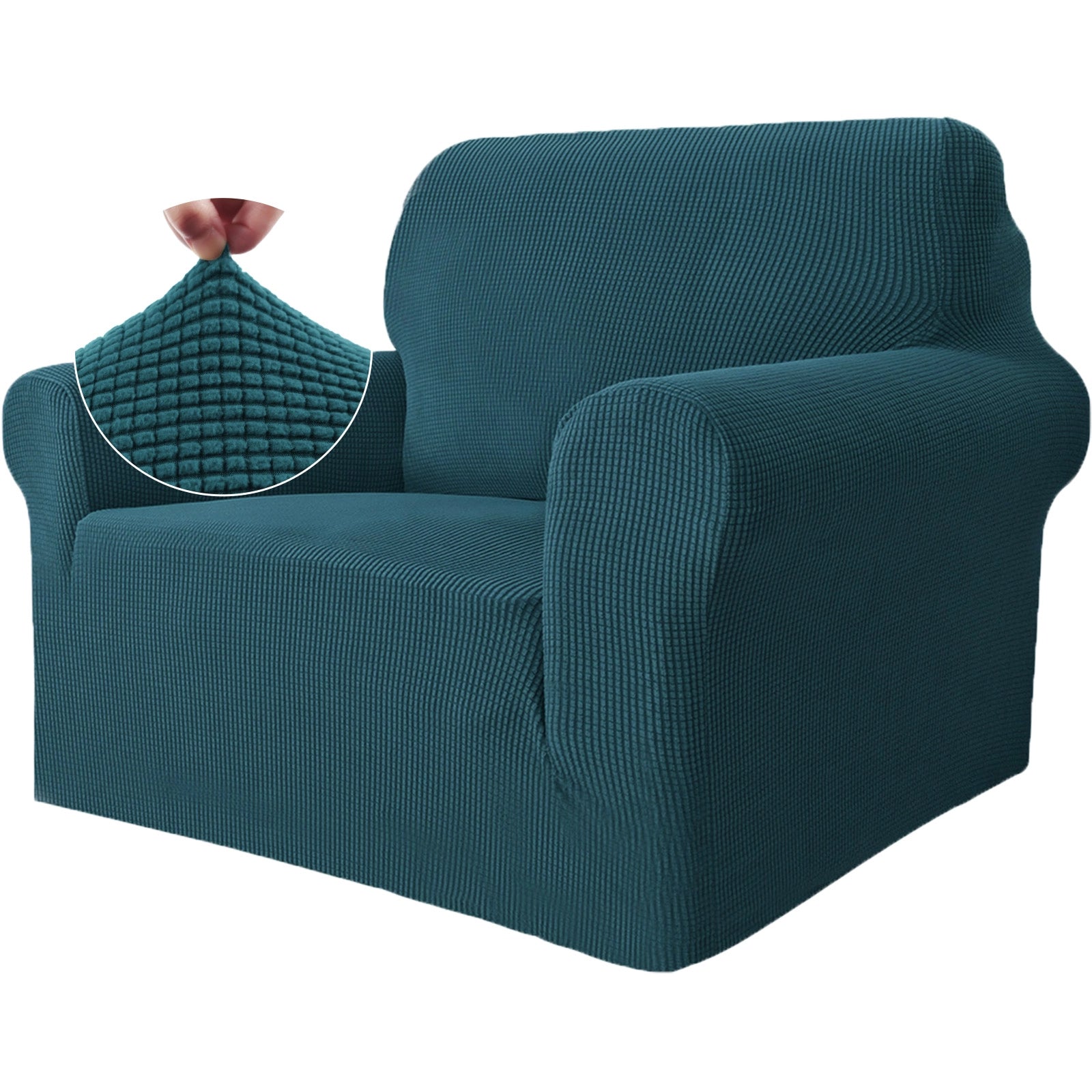 YSTYLE Cubierta de Sofá para 1 Asiento – Elástica, Antideslizante y Amigable con Mascotas, Resistente a los Rayones, Lavable-Red 