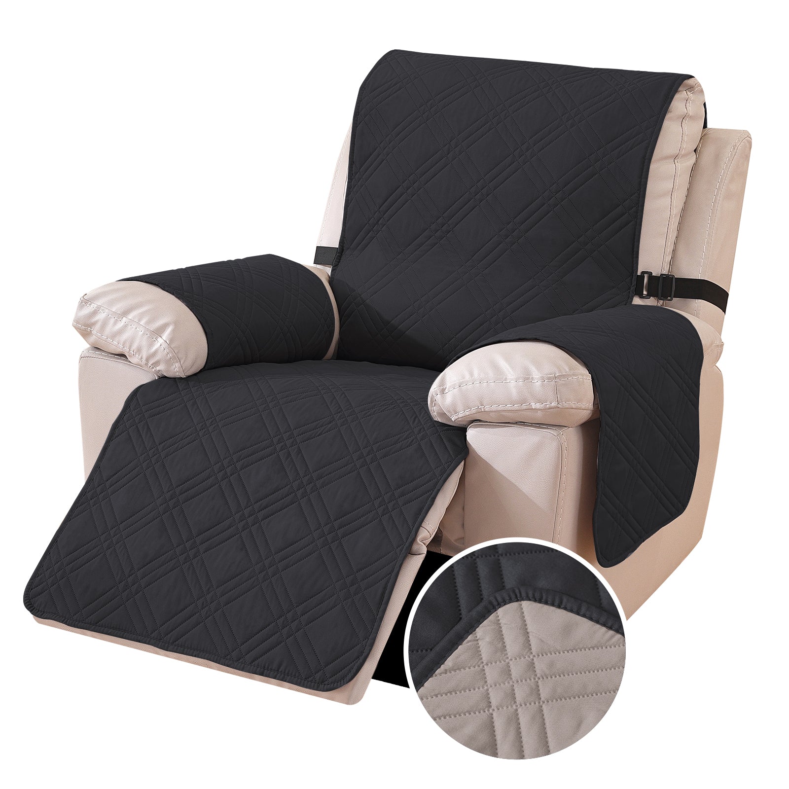 YSTYLE Reversible Reclining Armchair Cover with Armrests Anti Scratch-YSTYLE