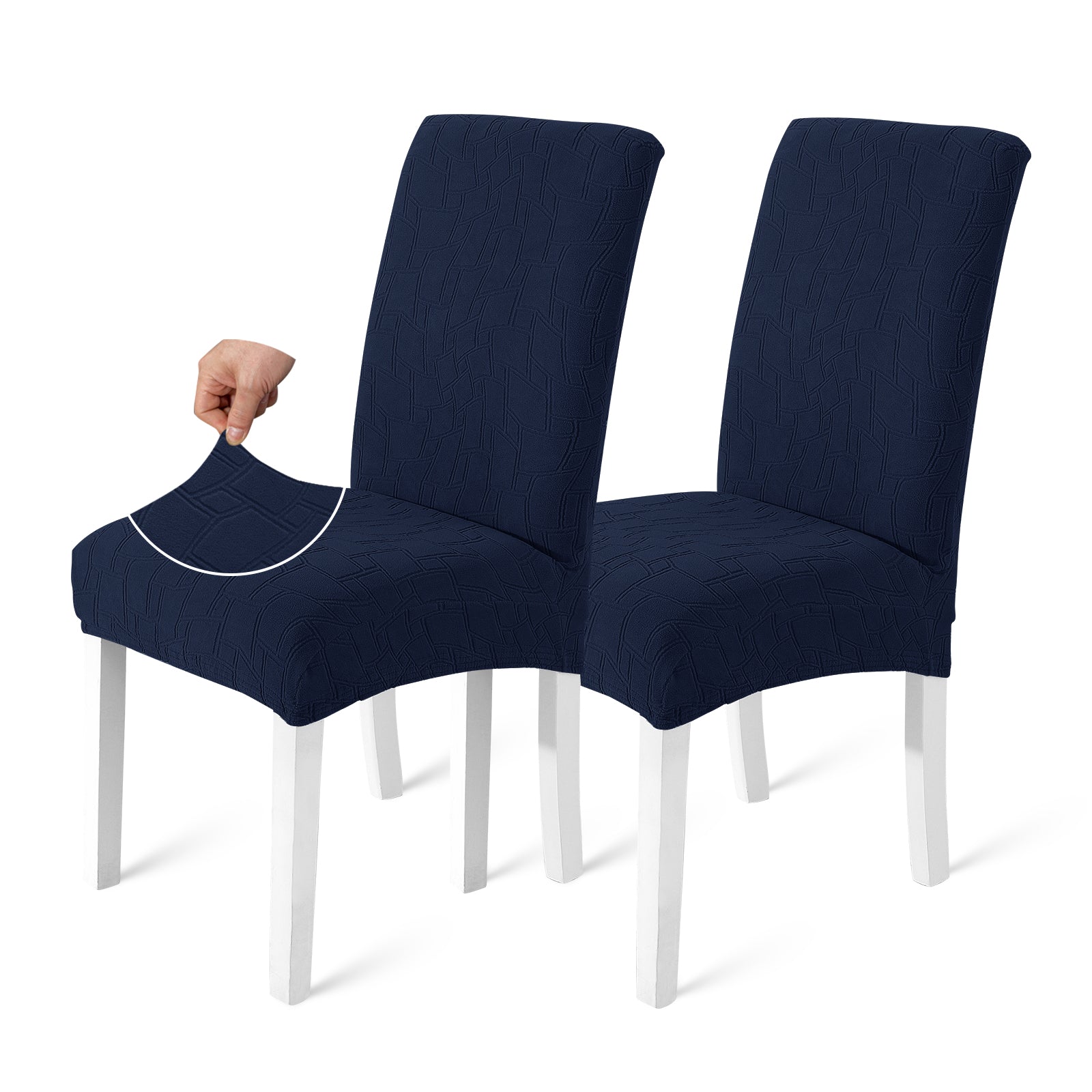 Ystyle 2-Piece Chair Covers with Backrest, Elastic Living Room Kitchen Chair Slipcovers, Soft Comfortable Anti-Scratch Chair Covers, Easy to Clean and Durable, Washable Removable