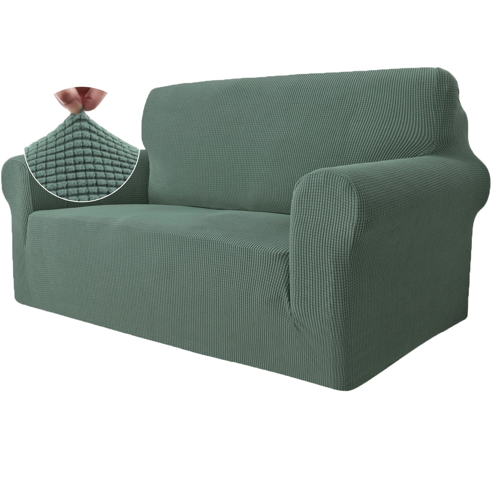 YSTYLE Cubierta de Sofá para 2 Personas – Elástica, Antideslizante y Amigable con Mascotas, Resistente a los Rayones, Lavable-Red 