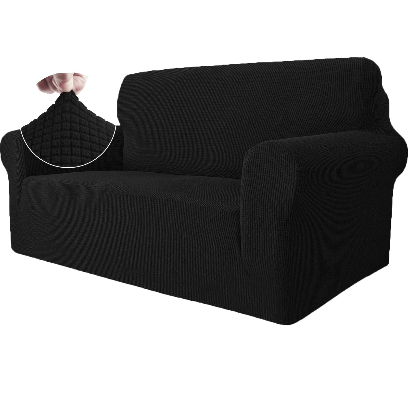 YSTYLE Cubierta de Sofá para 2 Personas – Elástica, Antideslizante y Amigable con Mascotas, Resistente a los Rayones, Lavable-Red 