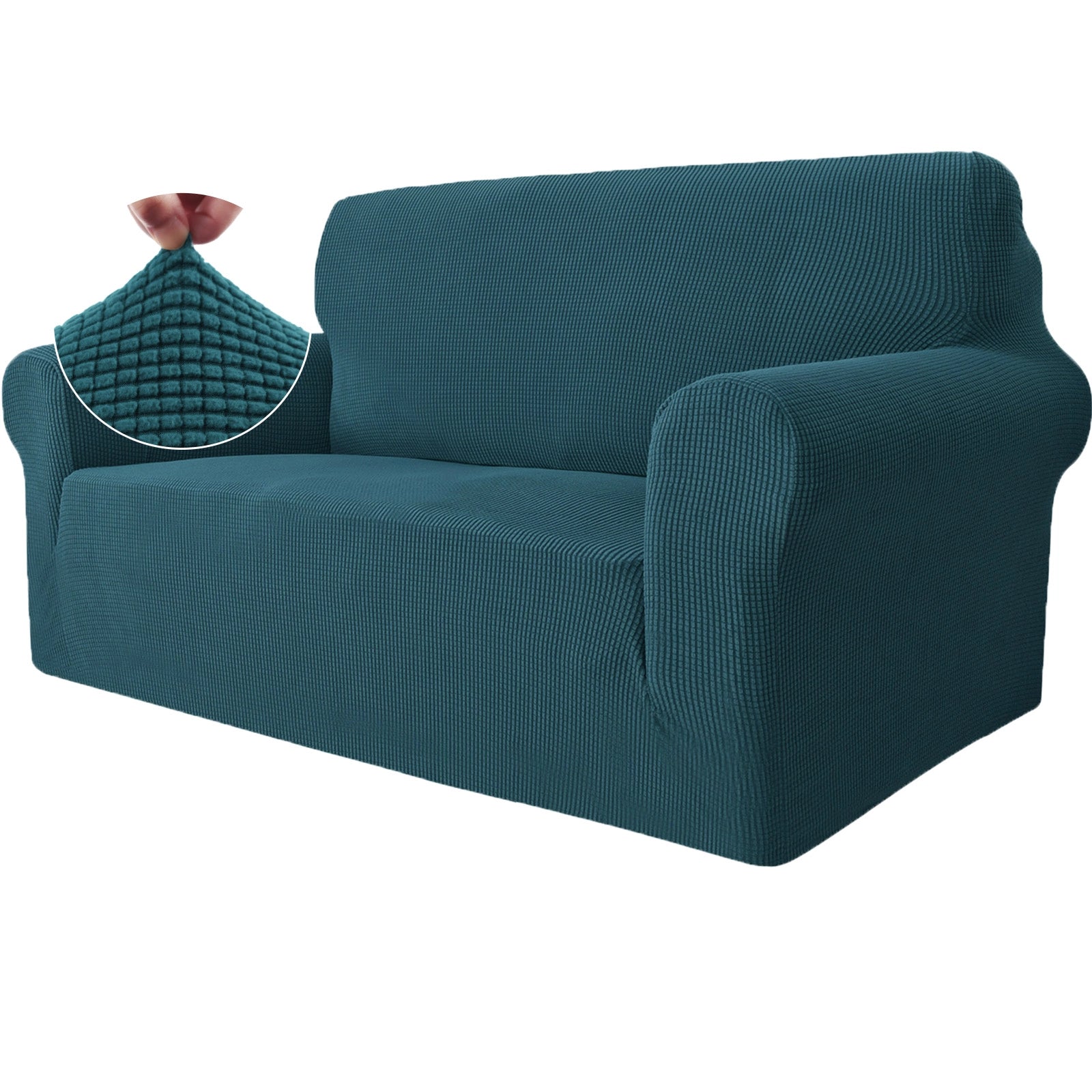 YSTYLE Cubierta de Sofá para 2 Personas – Elástica, Antideslizante y Amigable con Mascotas, Resistente a los Rayones, Lavable-Red 