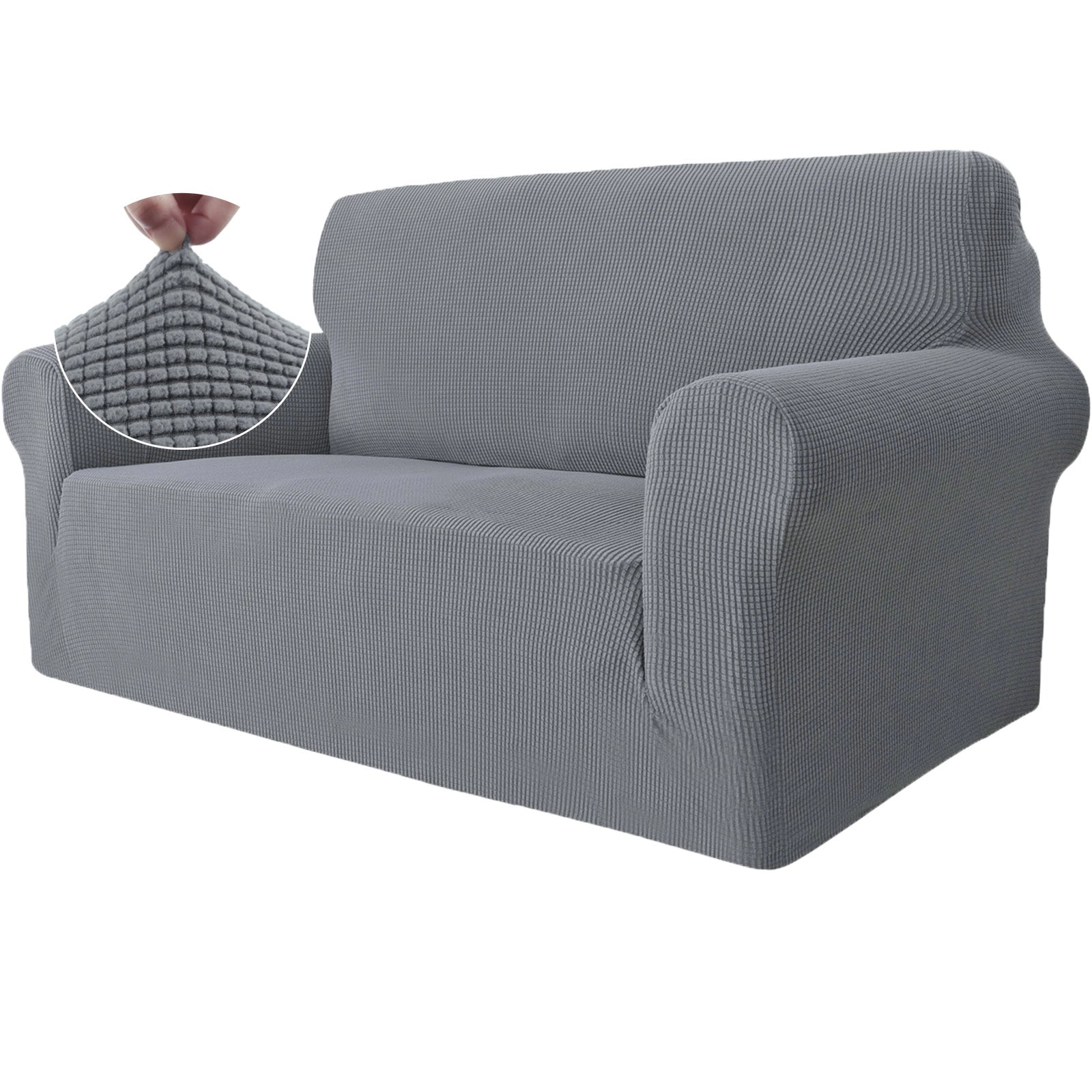 YSTYLE Cubierta de Sofá para 2 Personas – Elástica, Antideslizante y Amigable con Mascotas, Resistente a los Rayones, Lavable-Red 