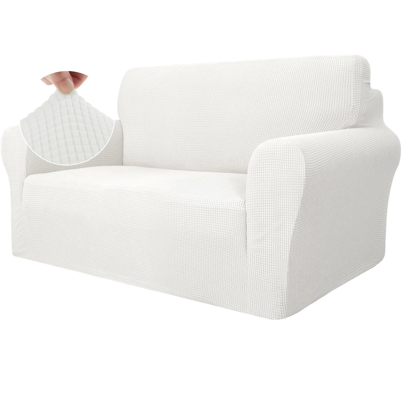 YSTYLE Cubierta de Sofá para 2 Personas – Elástica, Antideslizante y Amigable con Mascotas, Resistente a los Rayones, Lavable-Red 