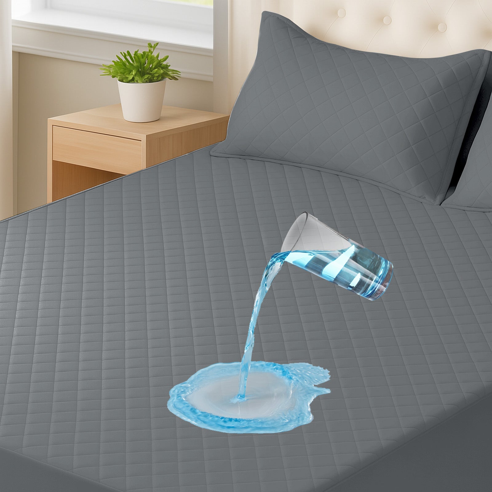 Waterproof Mattress Protector 90x190cm with Deep Pocket