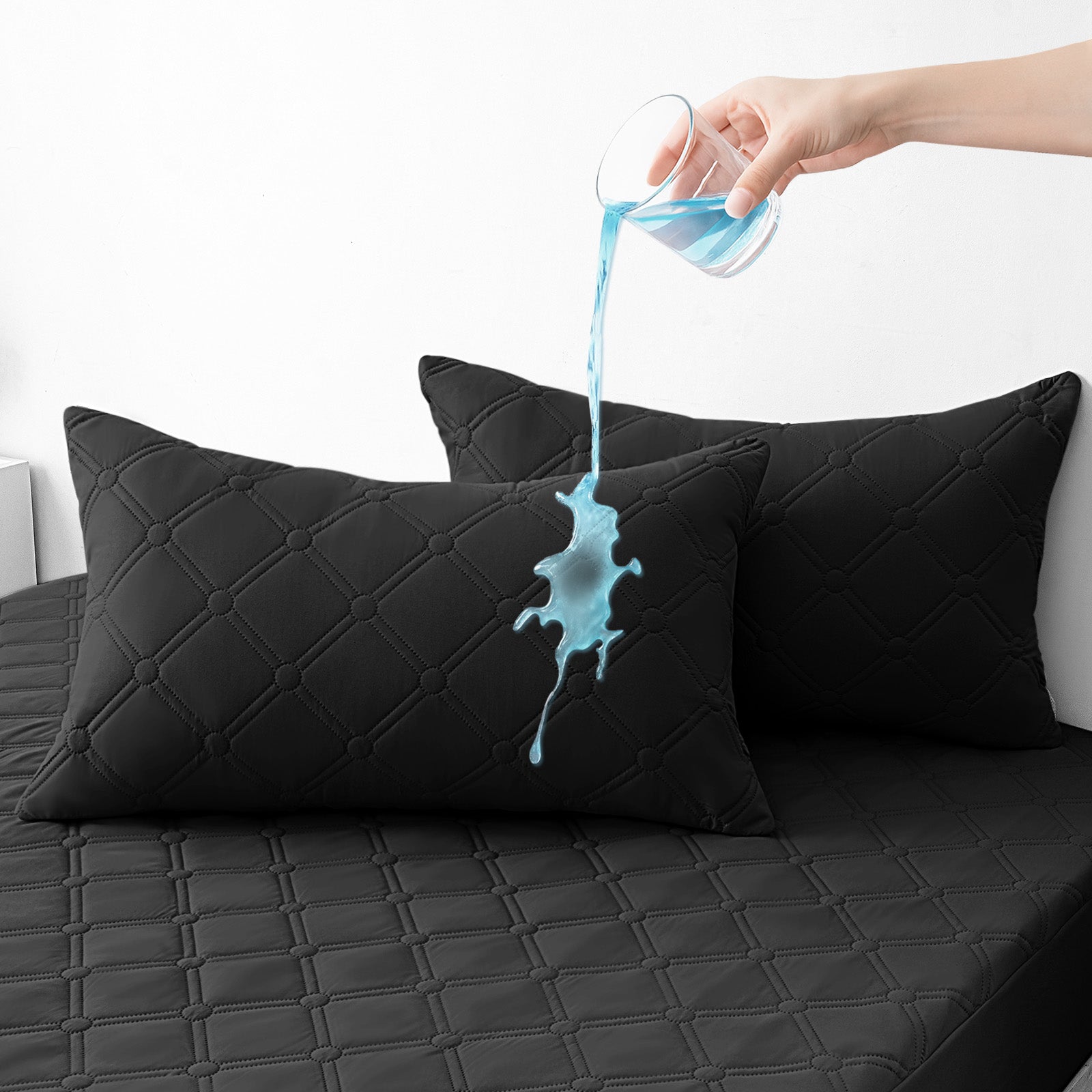 Ystyle Waterproof Pillow Protectors 50x80 cm Set of 2, Scratch-Resistant Pillowcase Covers