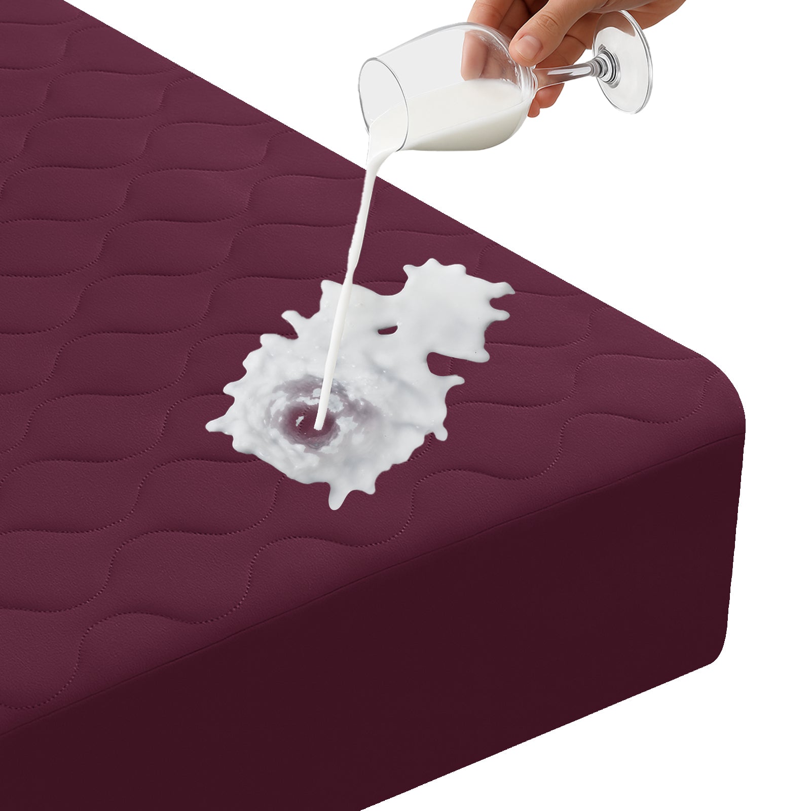 Waterproof Quilted Mattress Protector 160x190cm with Deep Pocket