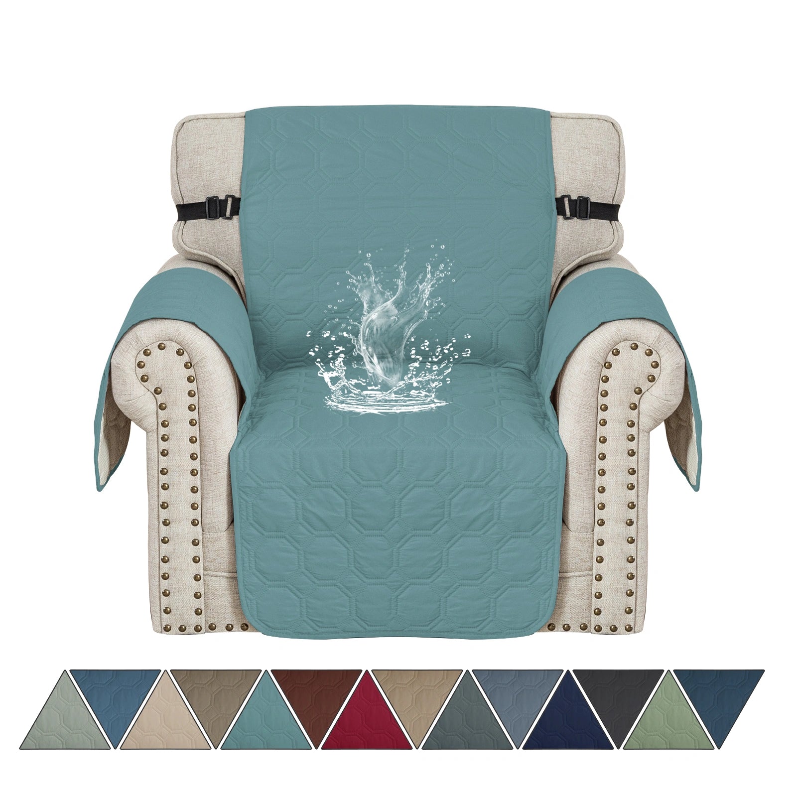 YSTYLE Waterproof 1 Seater Sofa Cover with Armrests Anti-Slip-YSTYLE