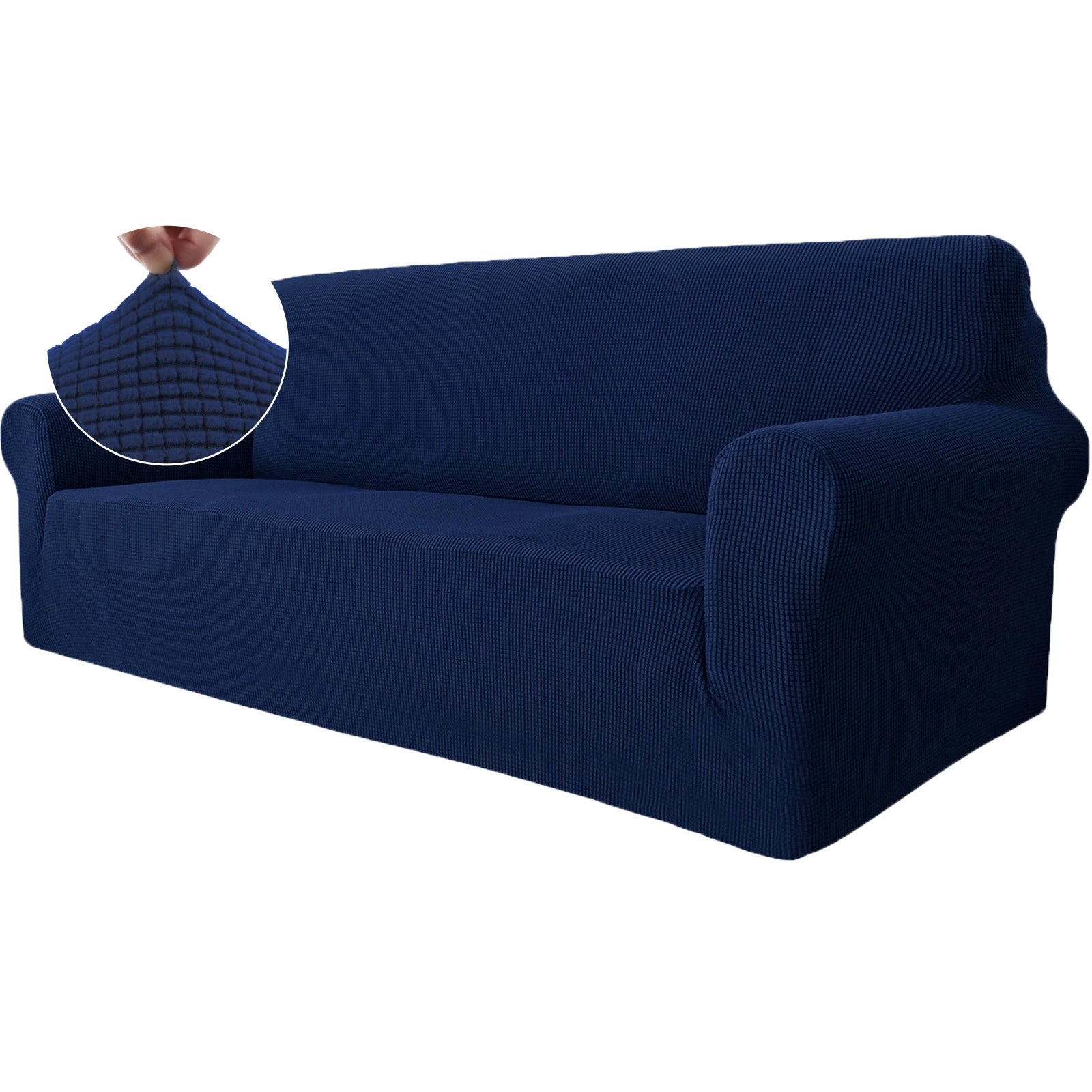 YSTYLE Cubierta de Sofá para 3 Personas – Elástica, Antideslizante y Amigable con Mascotas, Resistente a los Rayones, Lavable-Red 