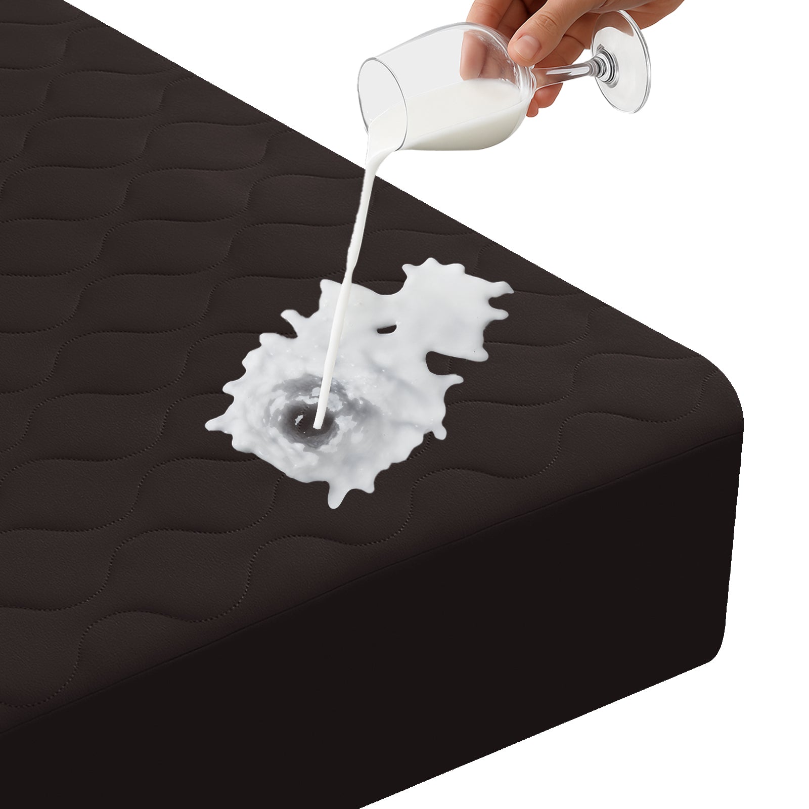 Waterproof Quilted Mattress Protector 160x190cm with Deep Pocket