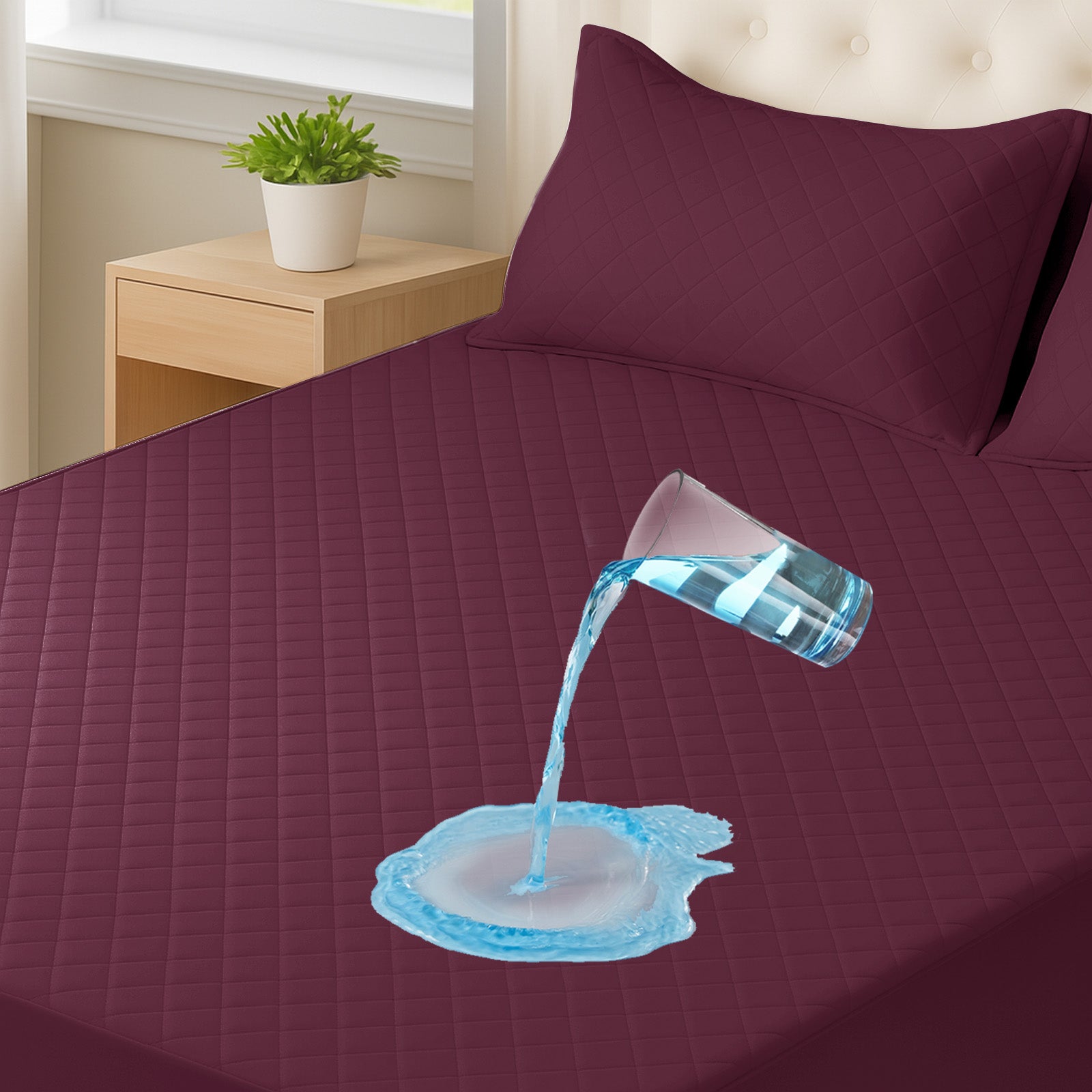 Waterproof Mattress Protector 90x190cm with Deep Pocket