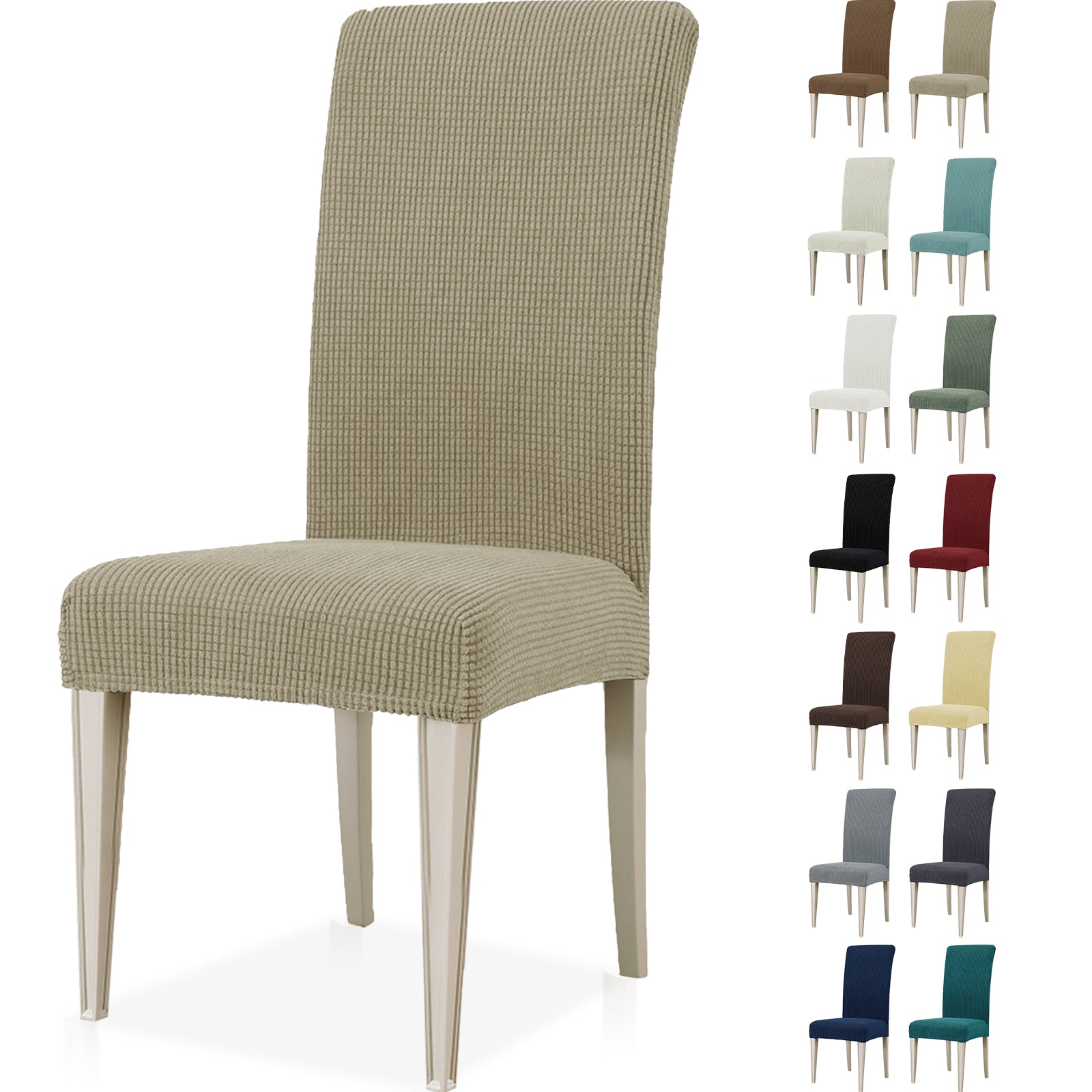 YSTYLE 4 Pieces Stretch Dining Chair Covers Jacquard Pattern