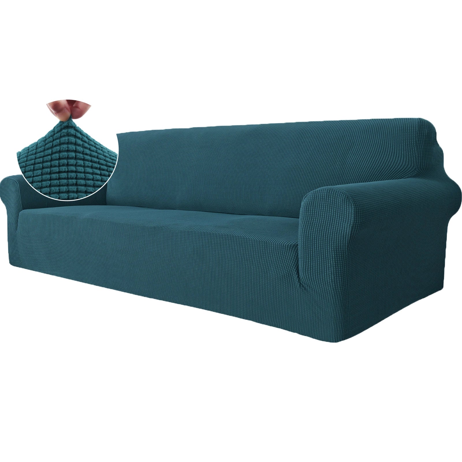 YSTYLE Cubierta de Sofá para 4 Personas – Elástica, Antideslizante y Amigable con Mascotas, Resistente a los Rayones, Lavable-Red 